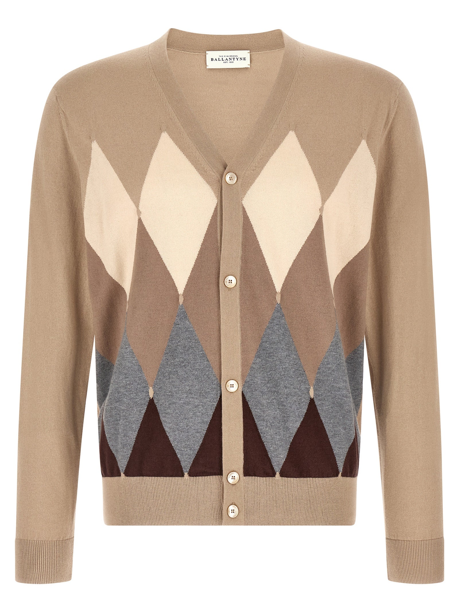 Ballantyne Beige Cotton Cardigan