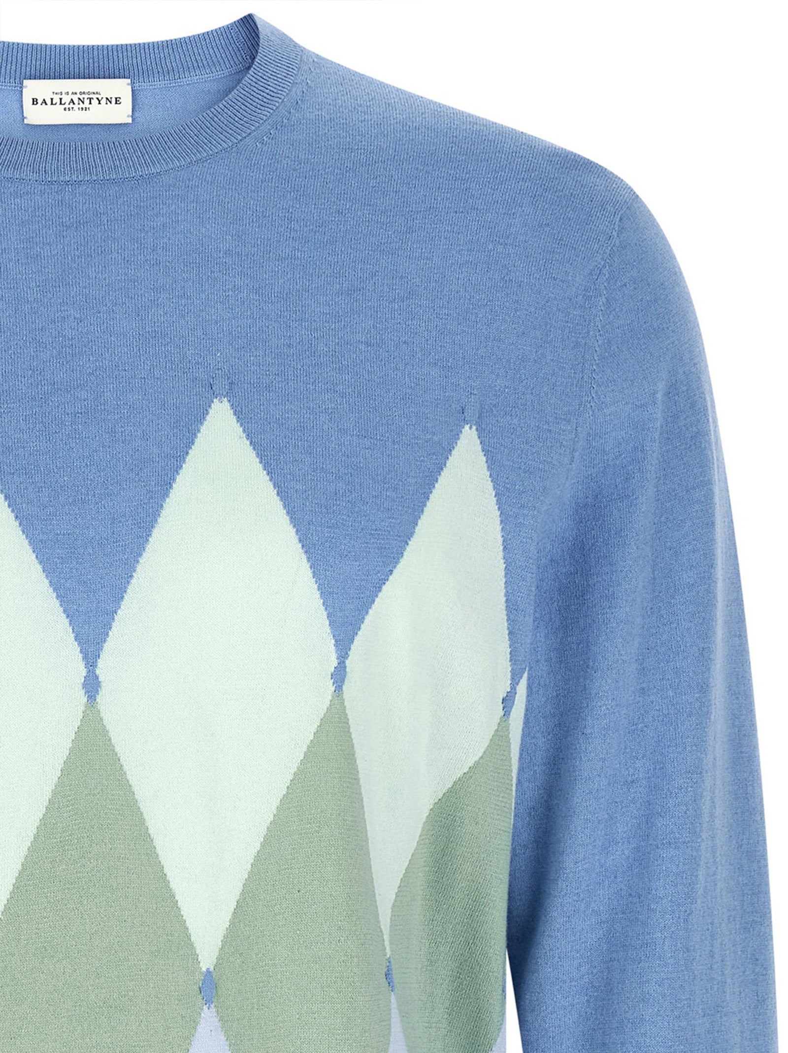 Ballantyne Blue Cotton Cardigan