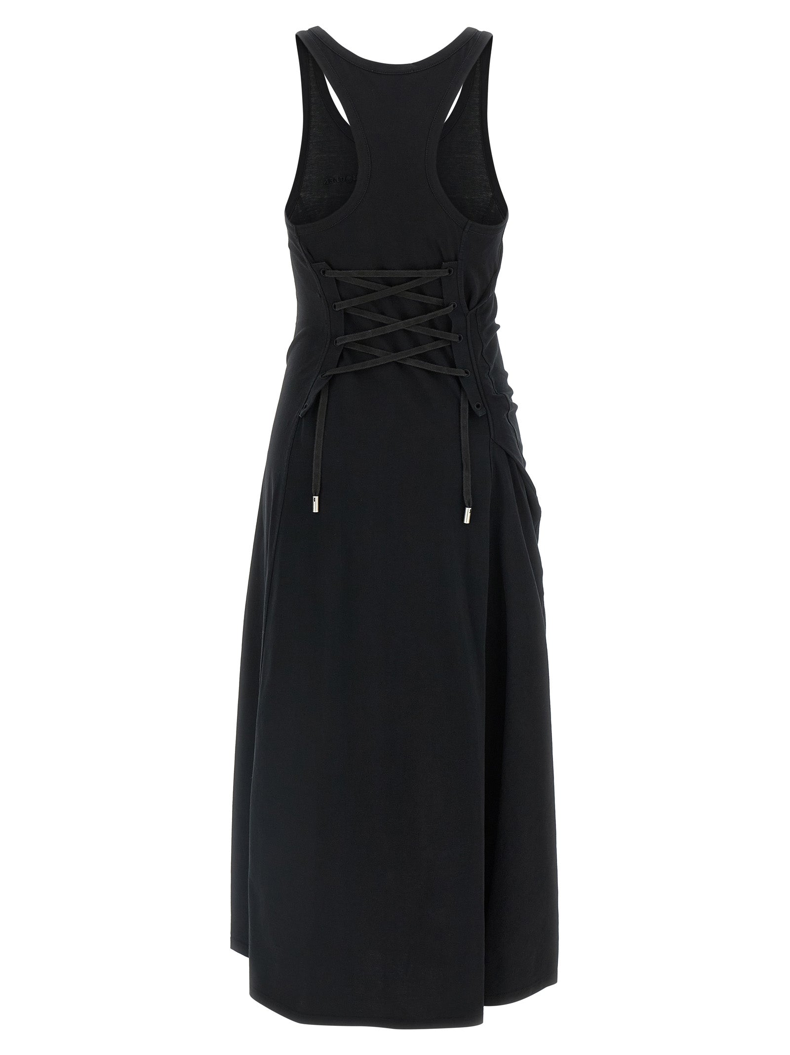 Alexander McQueen Black Cotton Long Dress