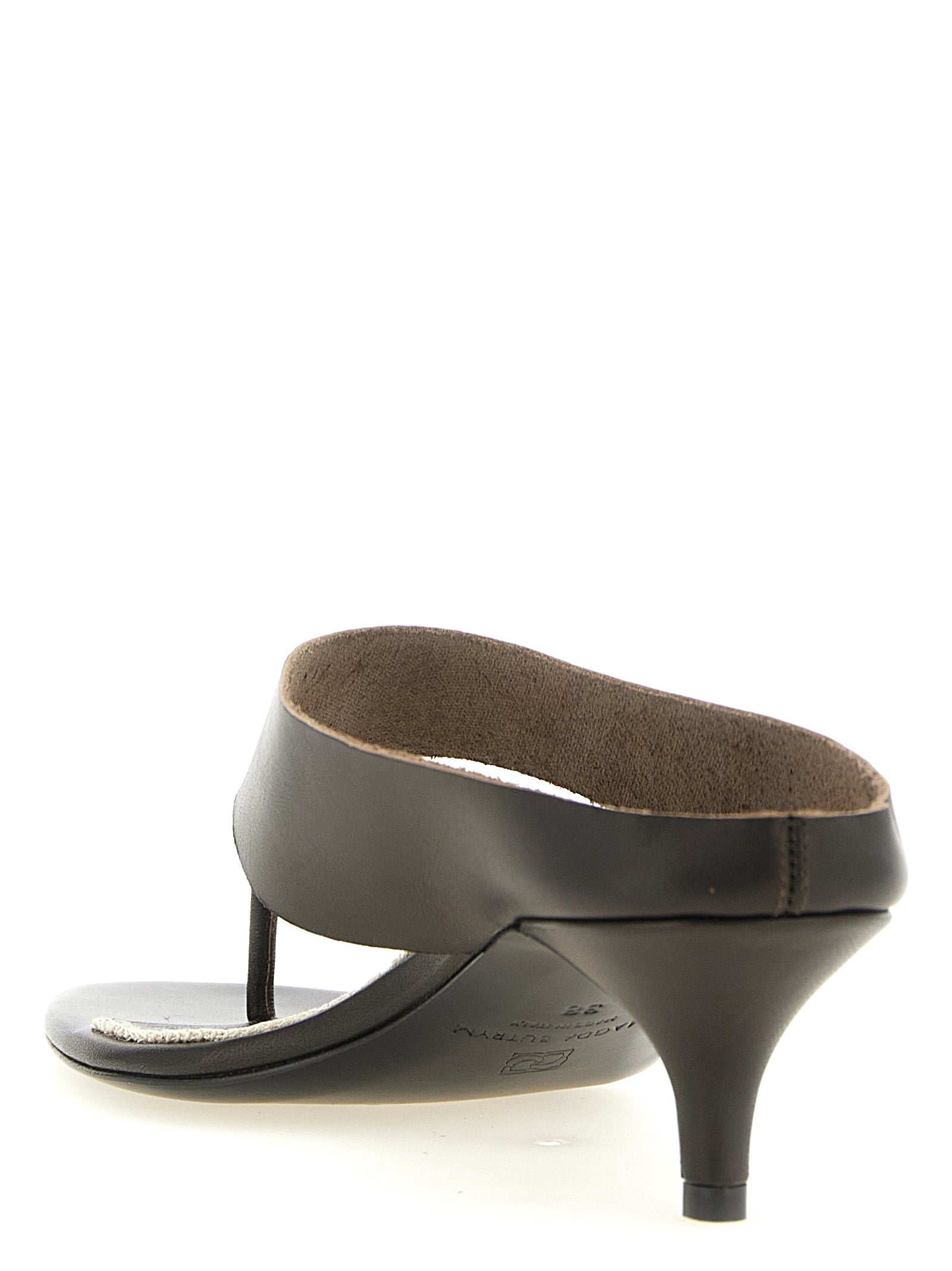 Magda Butrym Brown Leather Stiletto Heel Sandals