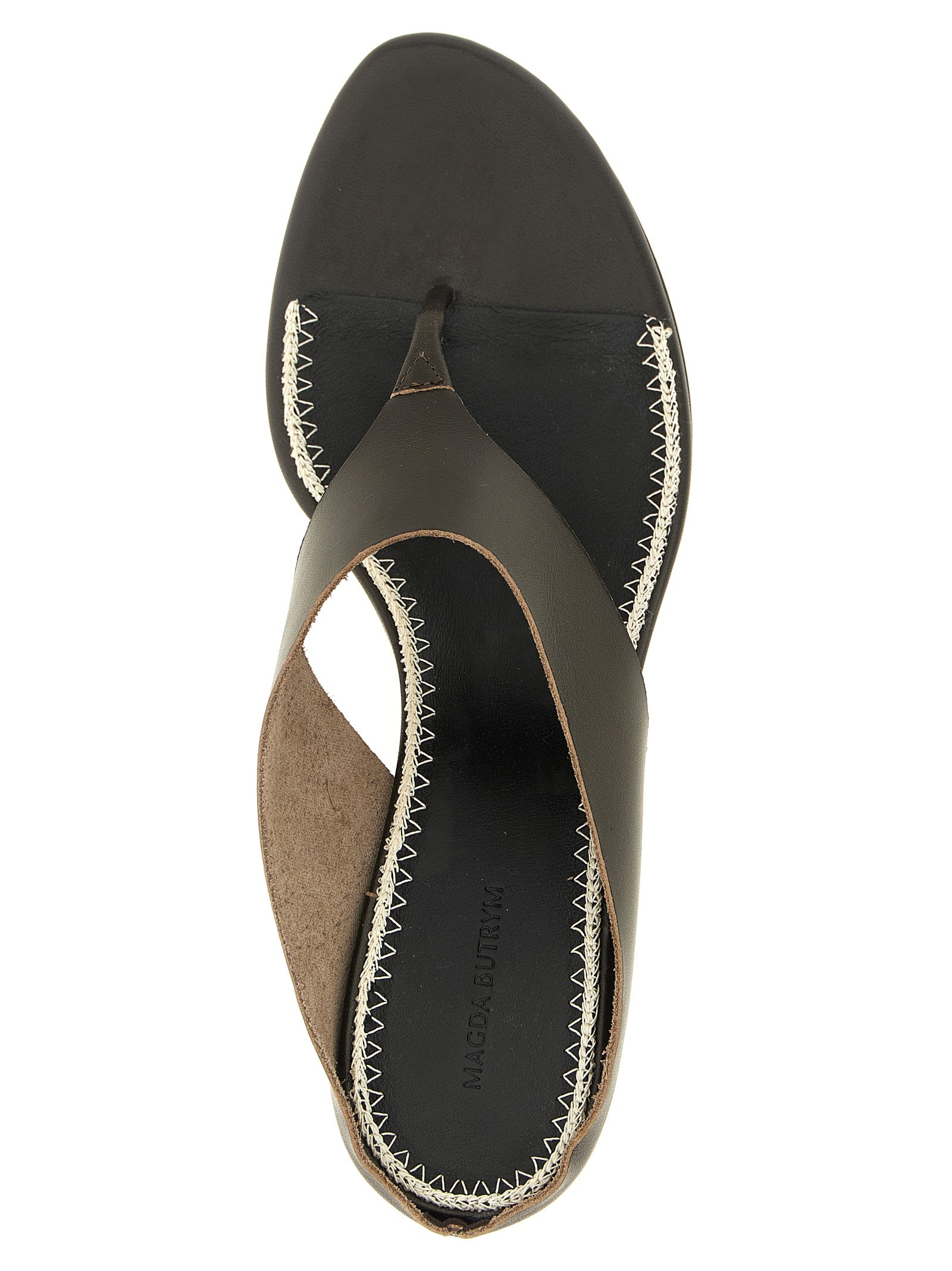 Magda Butrym Brown Leather Stiletto Heel Sandals