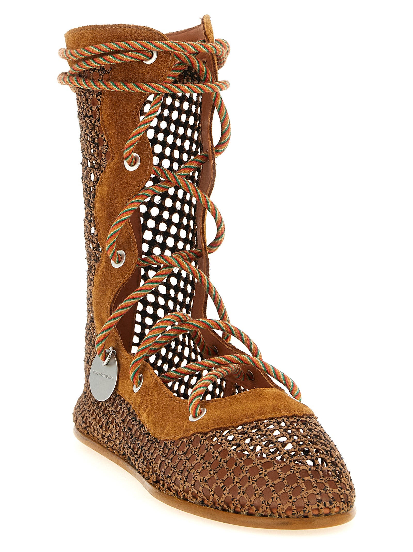 Kiko Kostadinov Brown Polyester Ankle Boots