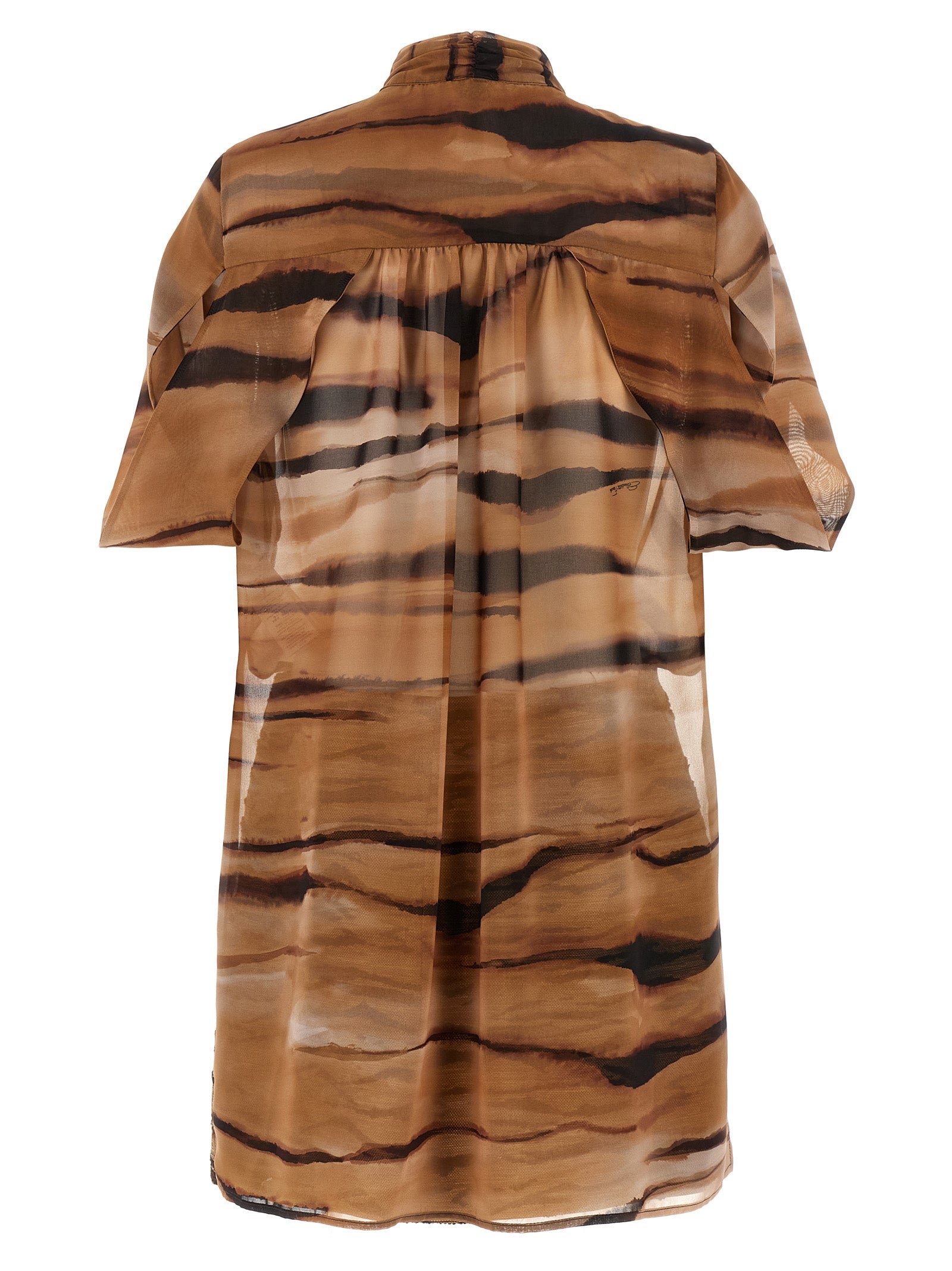 Elisabetta Franchi Brown Polyester Short Dress