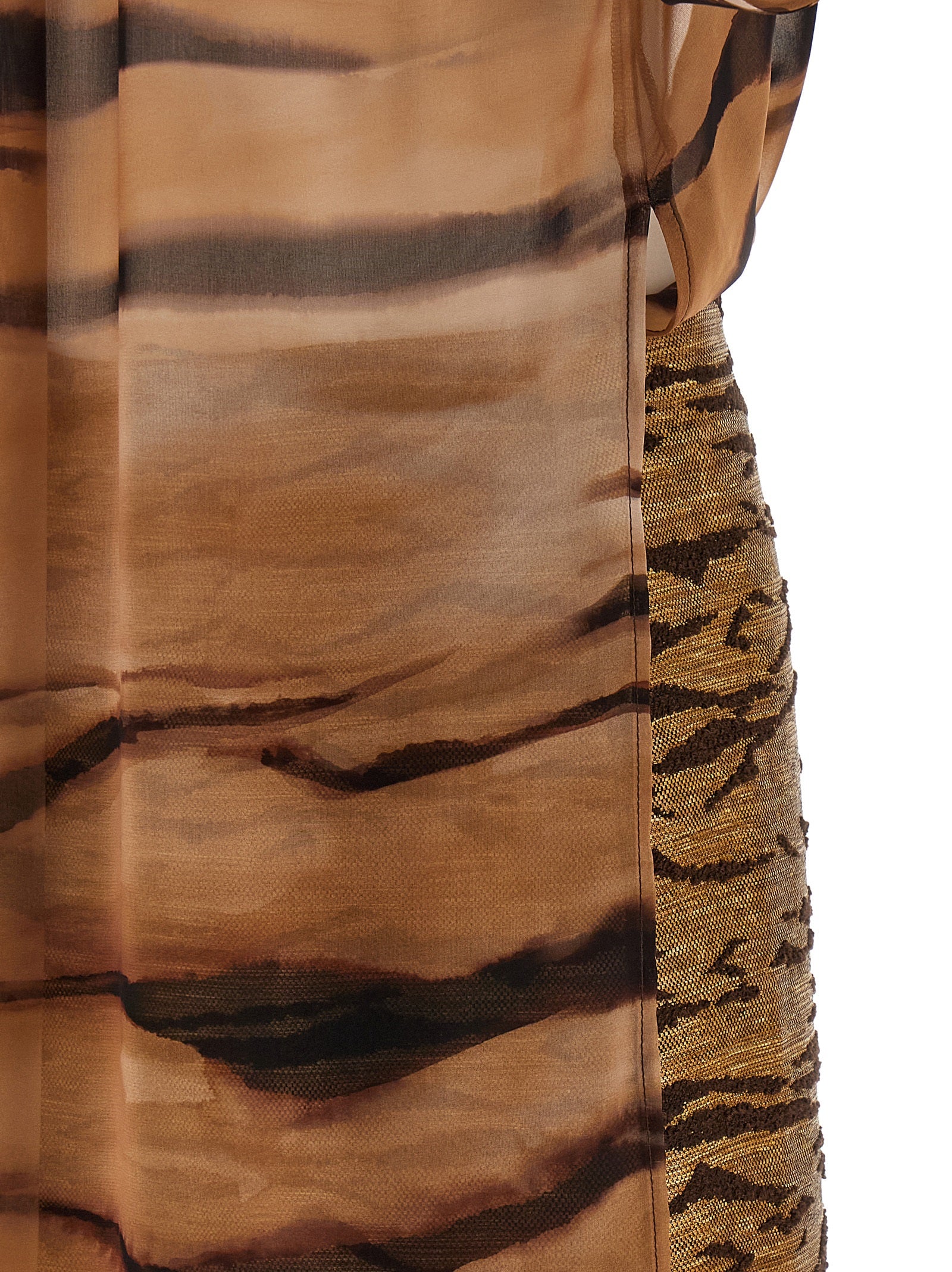 Elisabetta Franchi Brown Polyester Short Dress