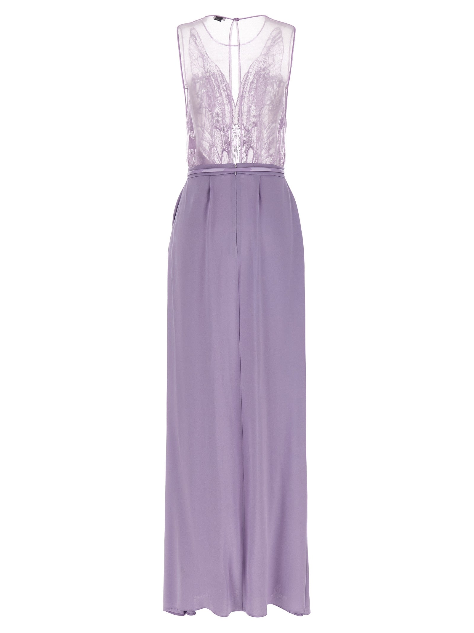 Elisabetta Franchi Purple Viscose Long Dress