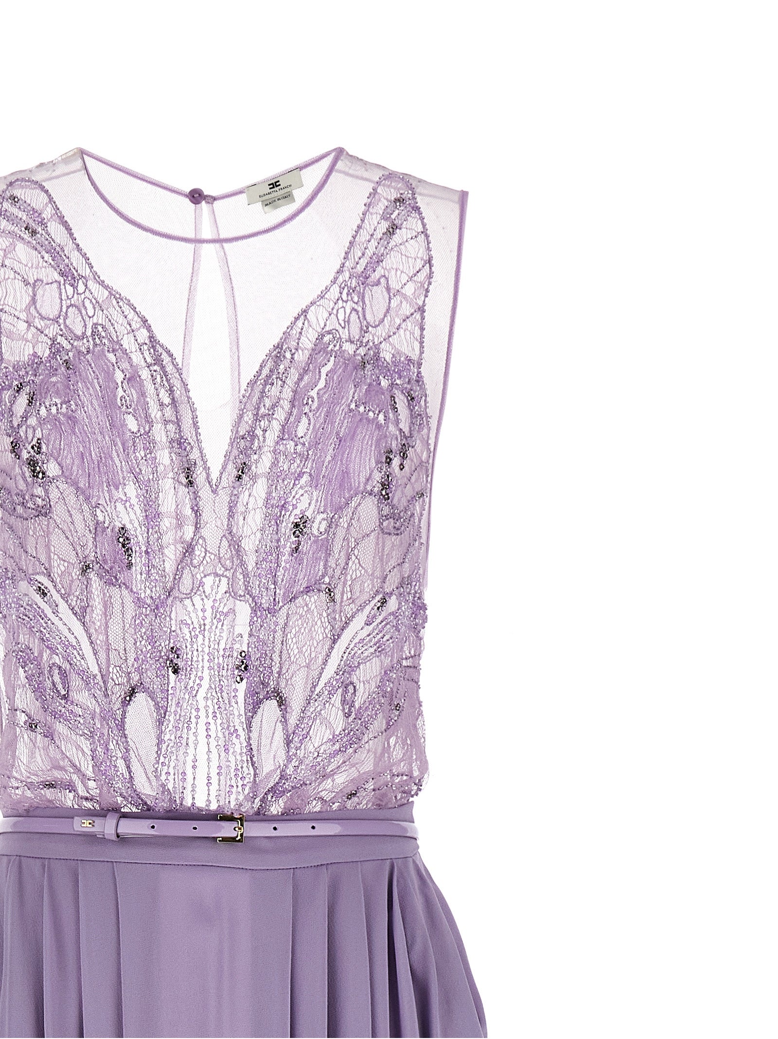 Elisabetta Franchi Purple Viscose Long Dress