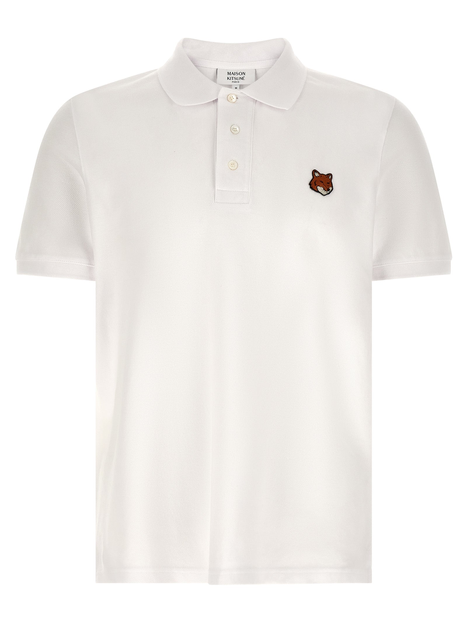 Maison Kitsuné White Cotton Polo Shirt
