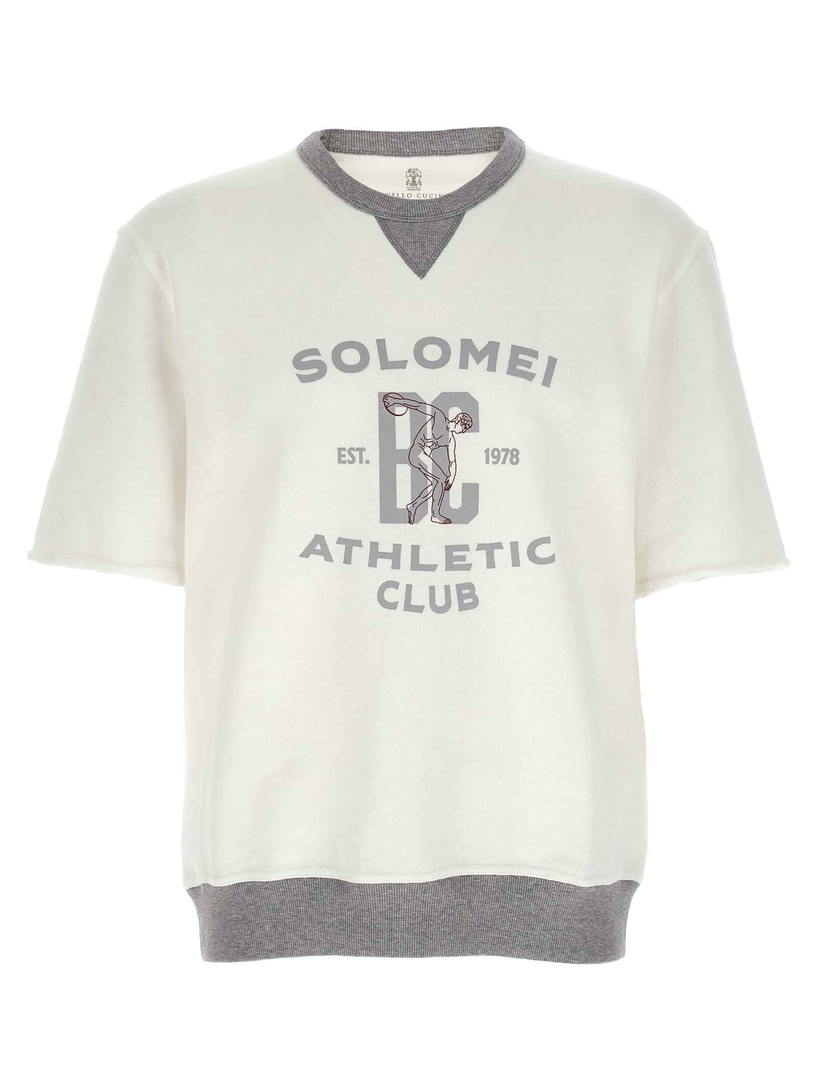 Brunello Cucinelli White Cotton Sweatshirt