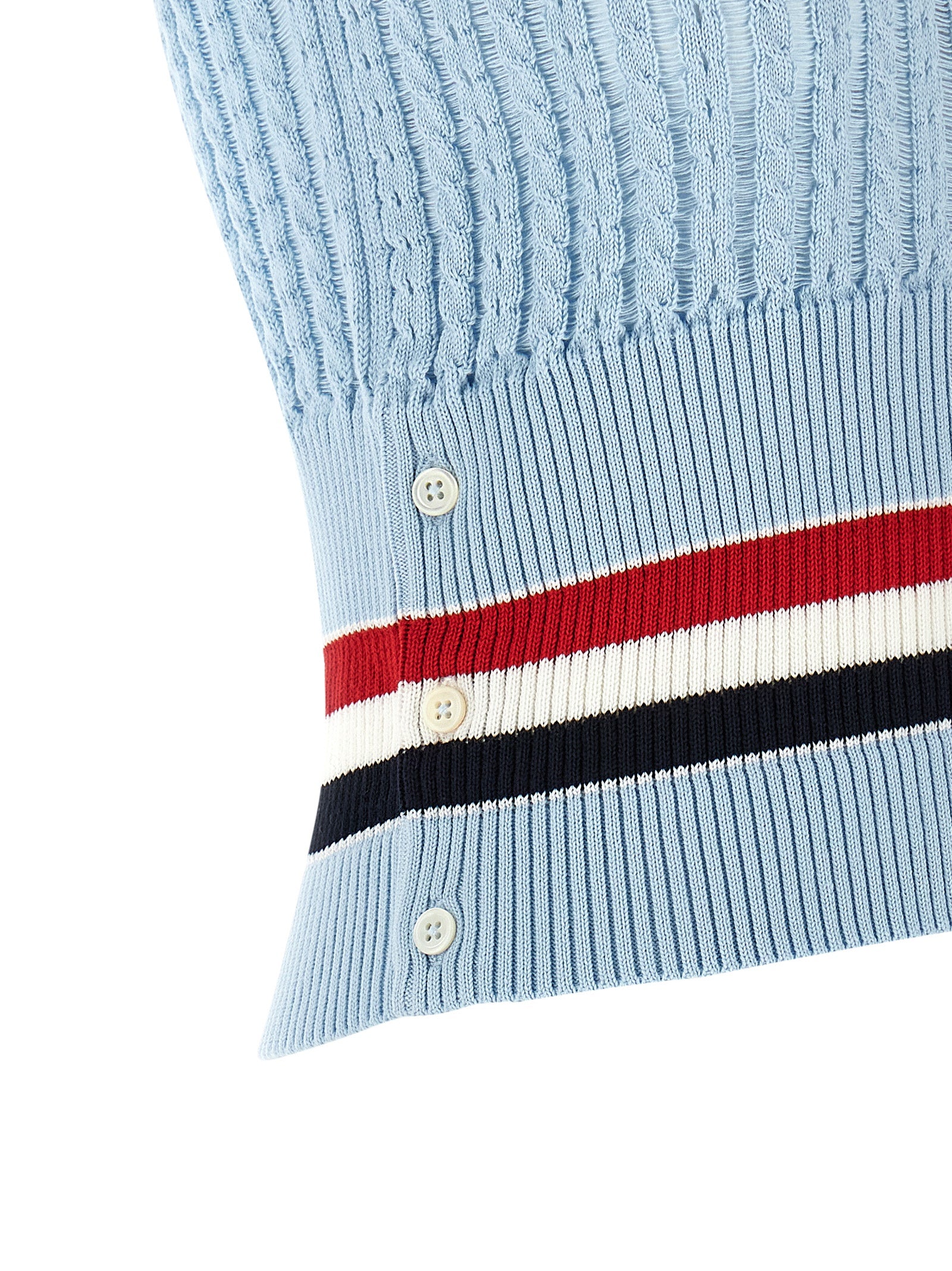 Thom Browne Blue Cotton Sleeveless Jacket