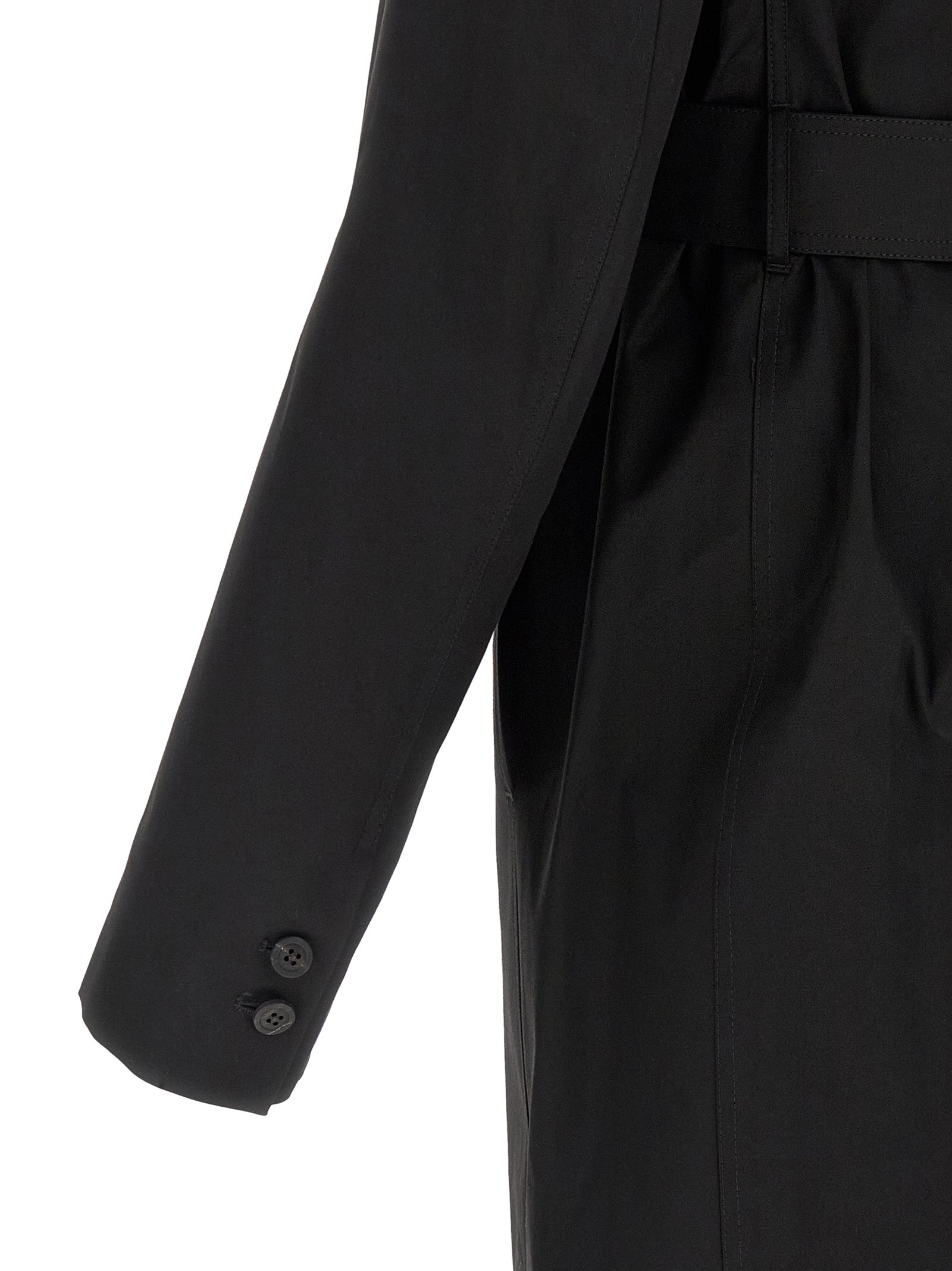 Rick Owens Black Cotton Coat