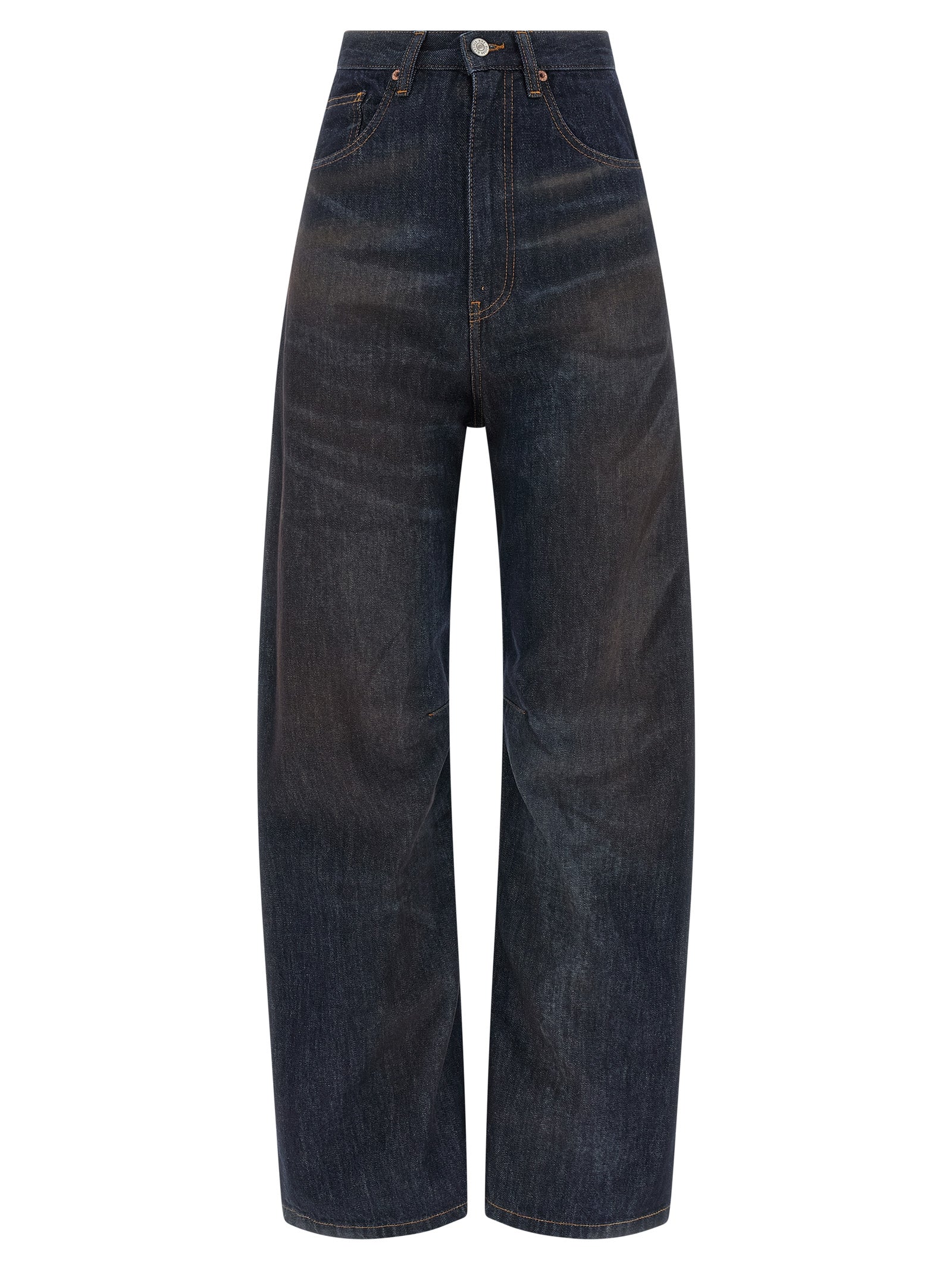 MM6 Maison Margiela Blue Cotton High-Waisted Jean