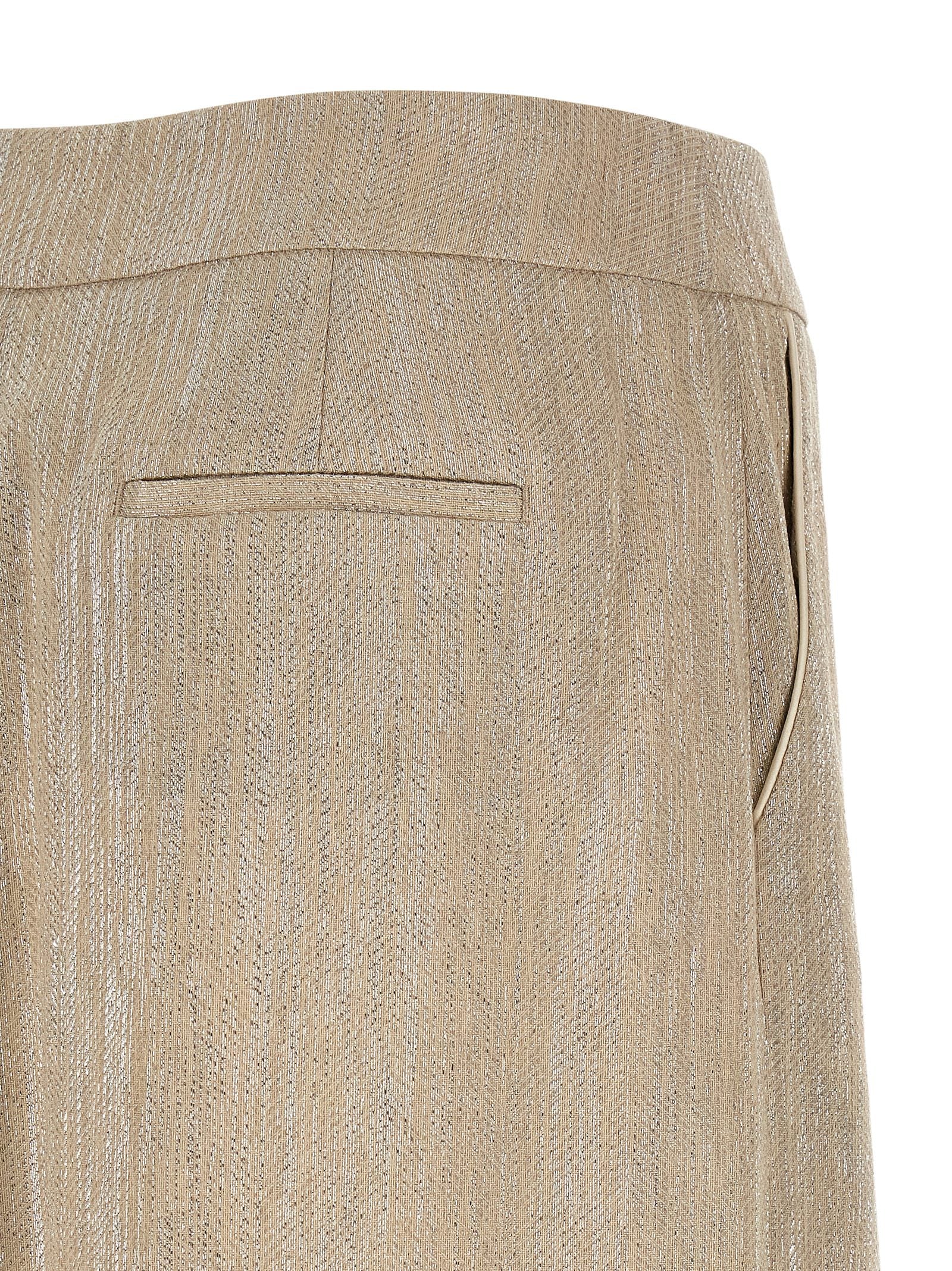 Peserico Beige Viscose Midi Skirt