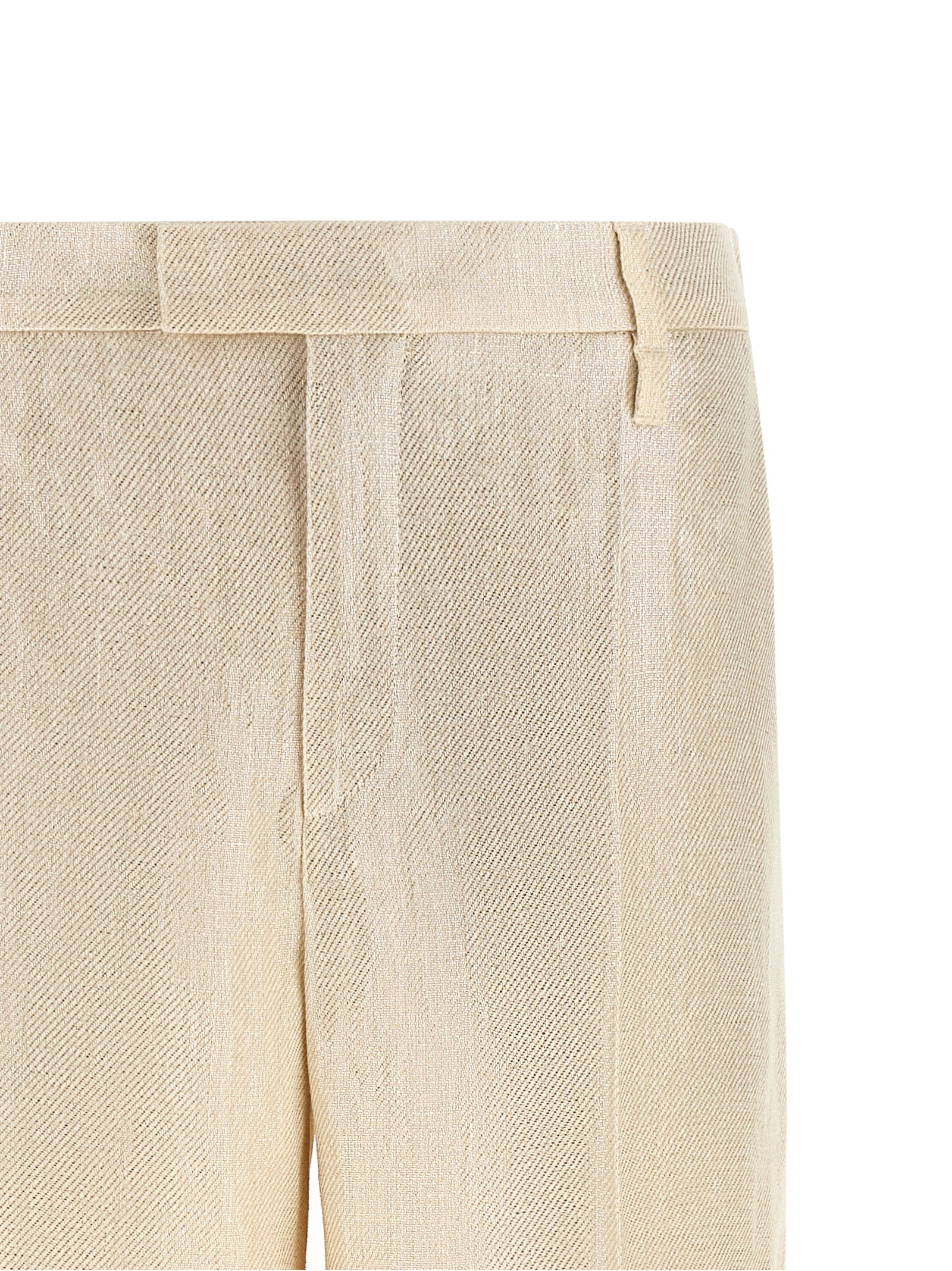 Brunello Cucinelli Gold Linen Casual Pants