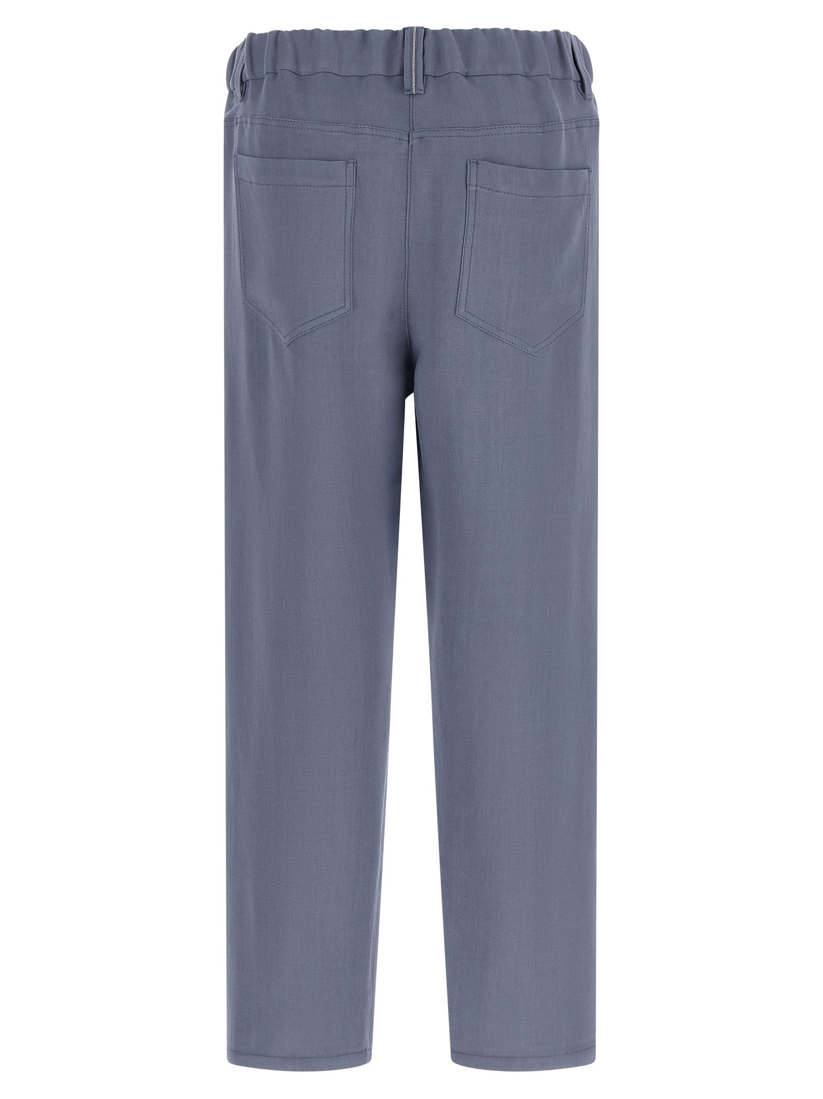 Brunello Cucinelli Blue Viscose Casual Pants