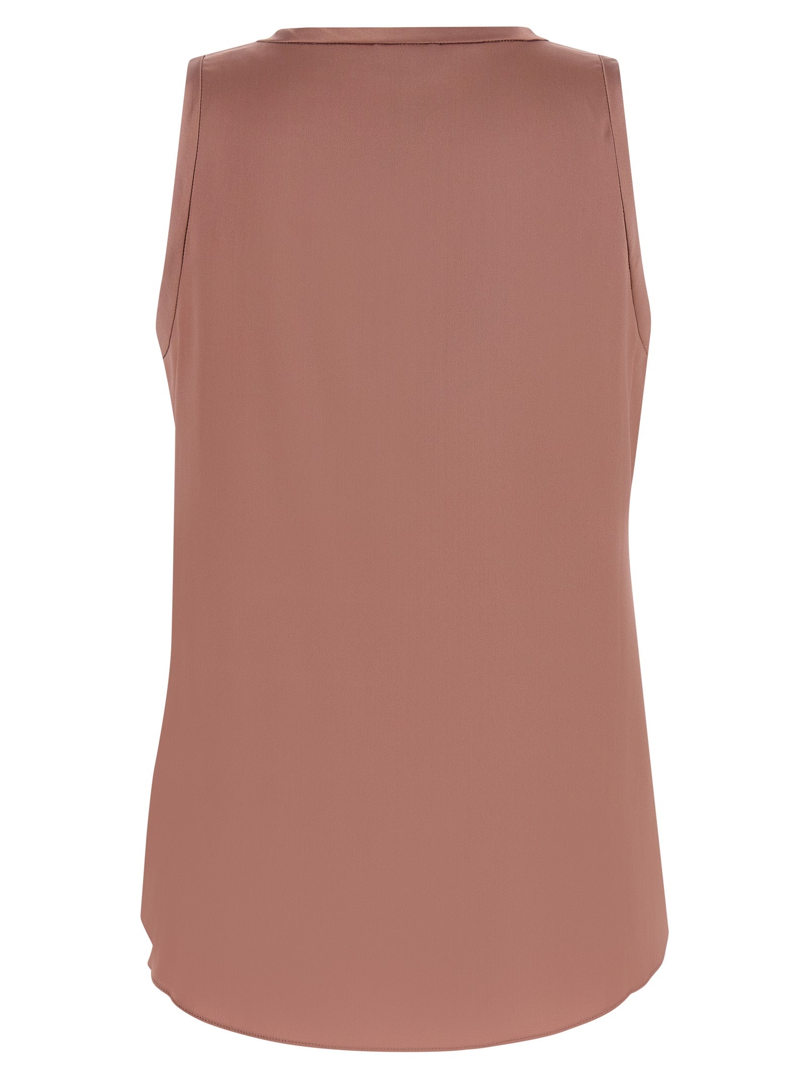 Brunello Cucinelli Multicolor Silk Sleeveles T-Shirt