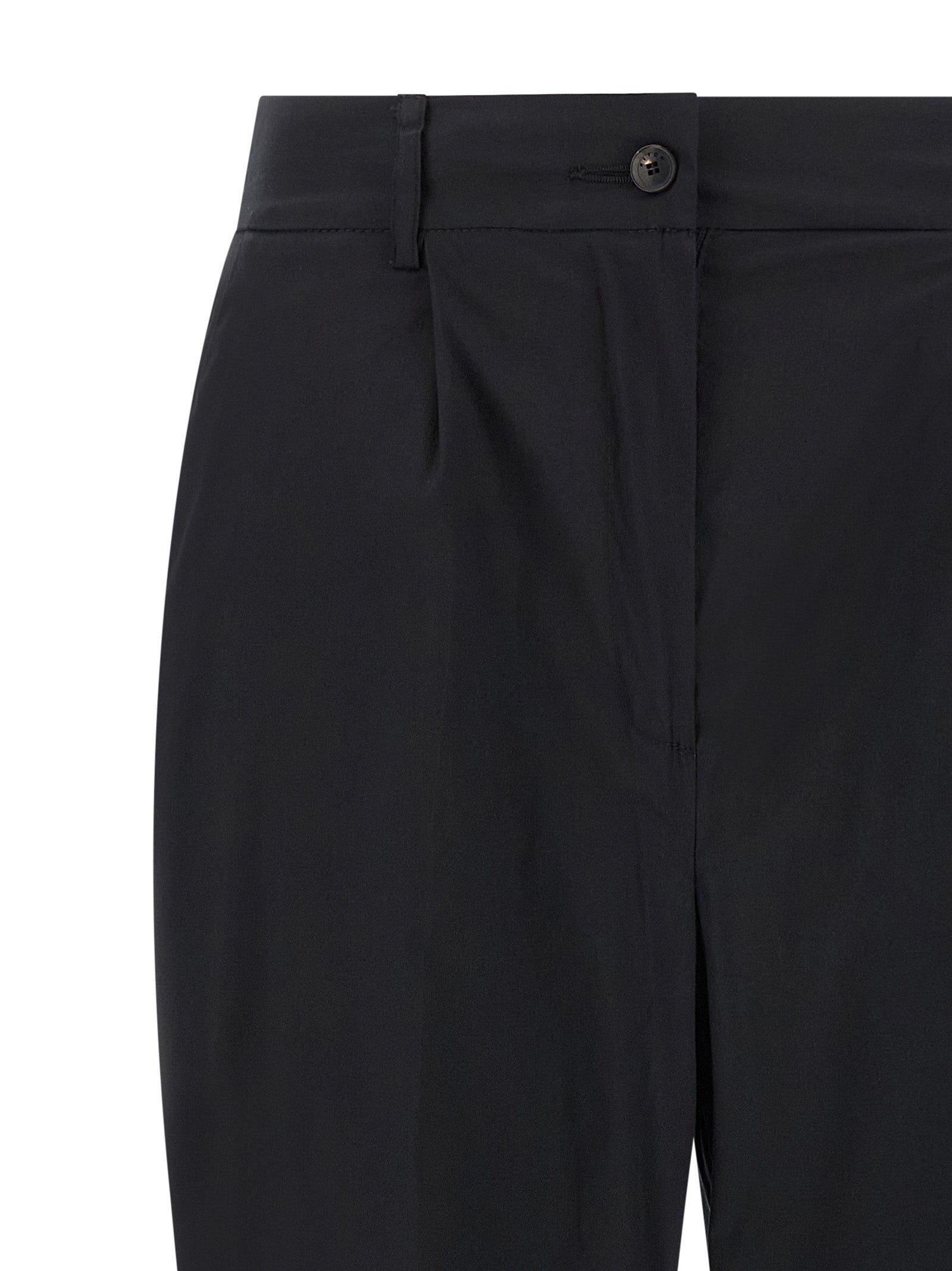 Kiton Black Cotton Casual Pants