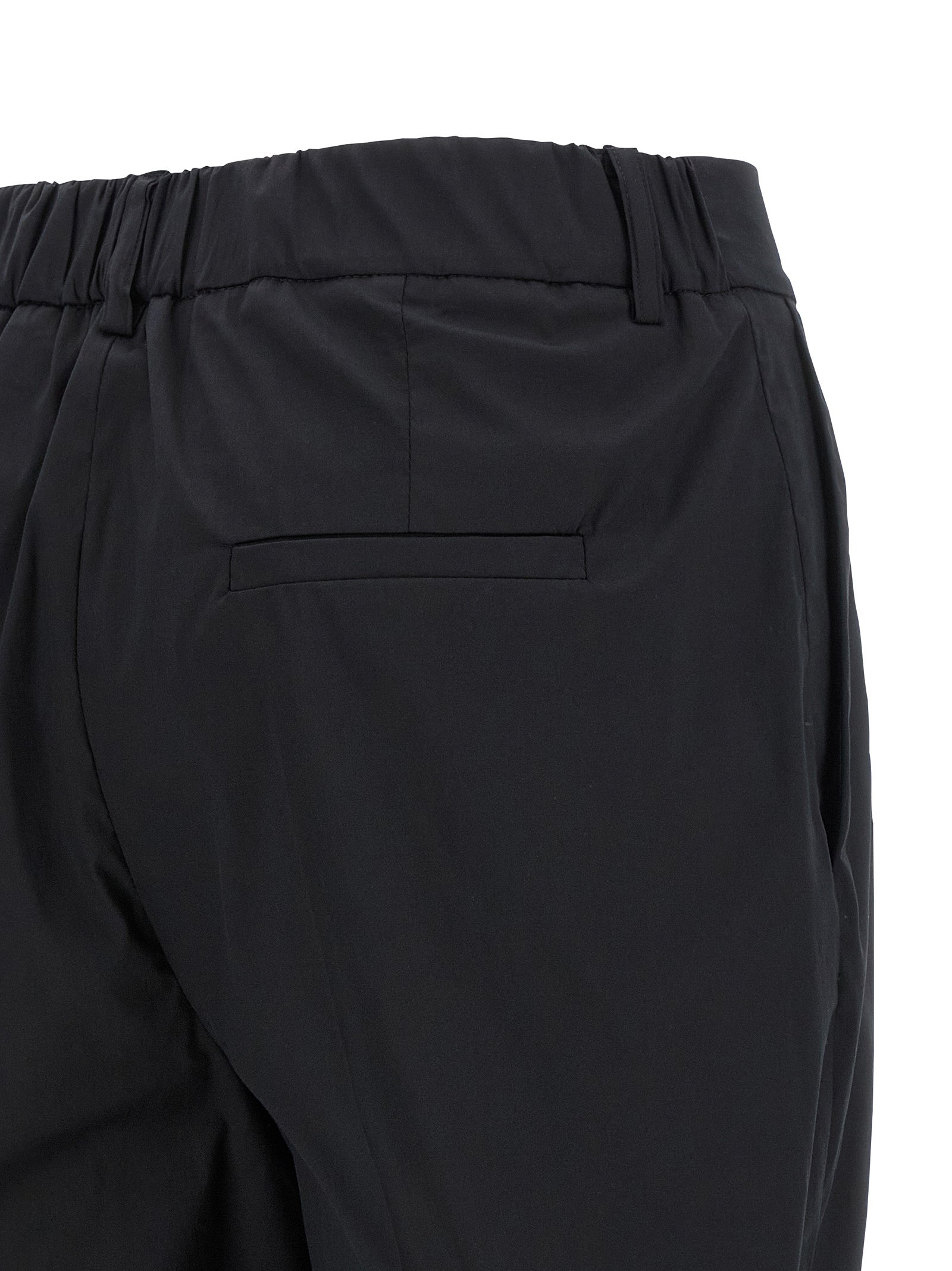 Kiton Black Cotton Casual Pants
