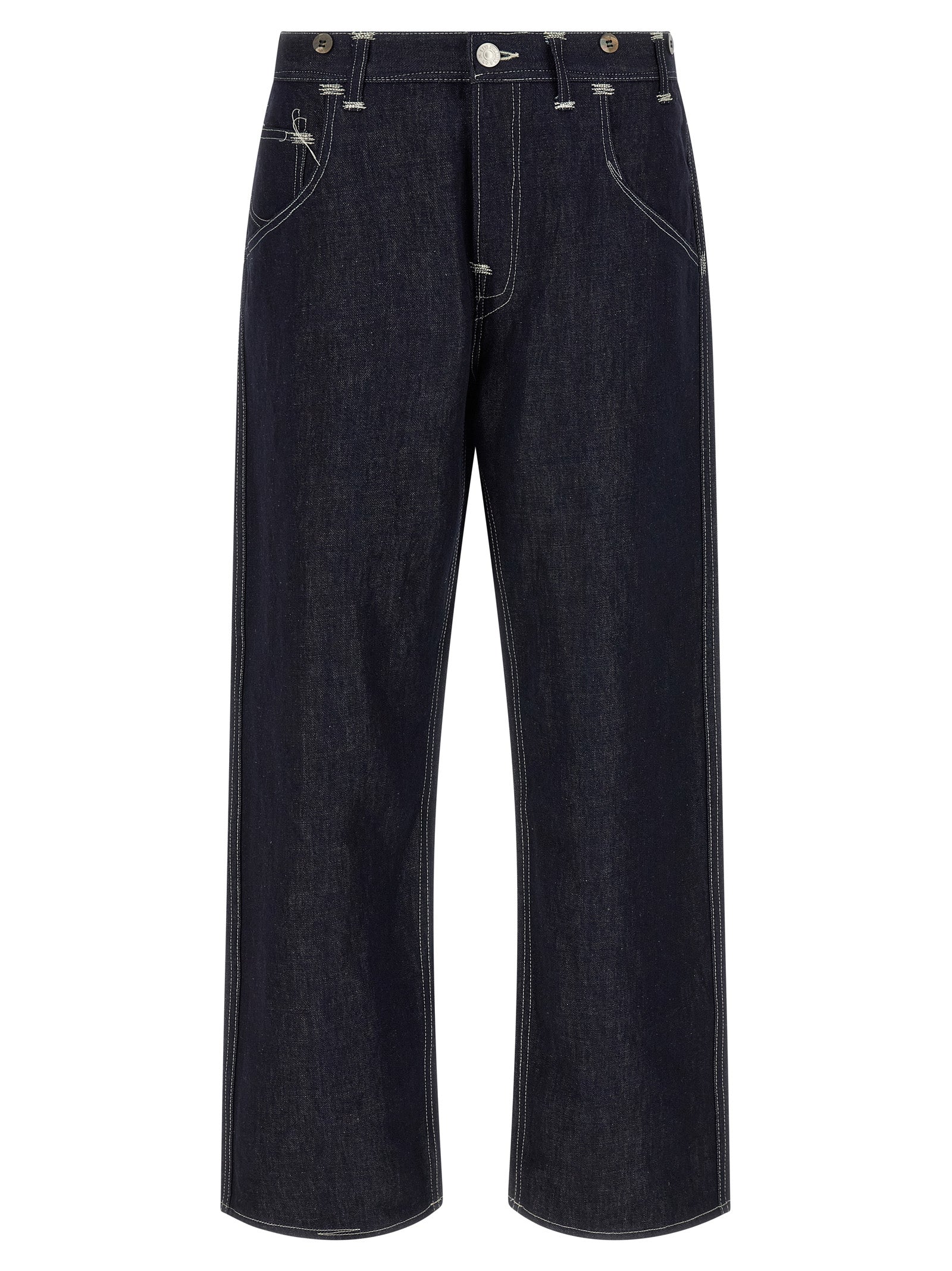 Junya Watanabe Blue Cotton Straight-Leg Jeans