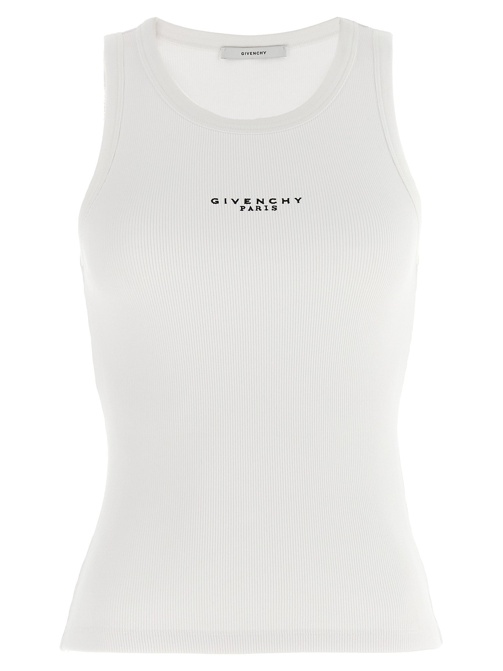 Givenchy White Cotton Sleeveles T-Shirt