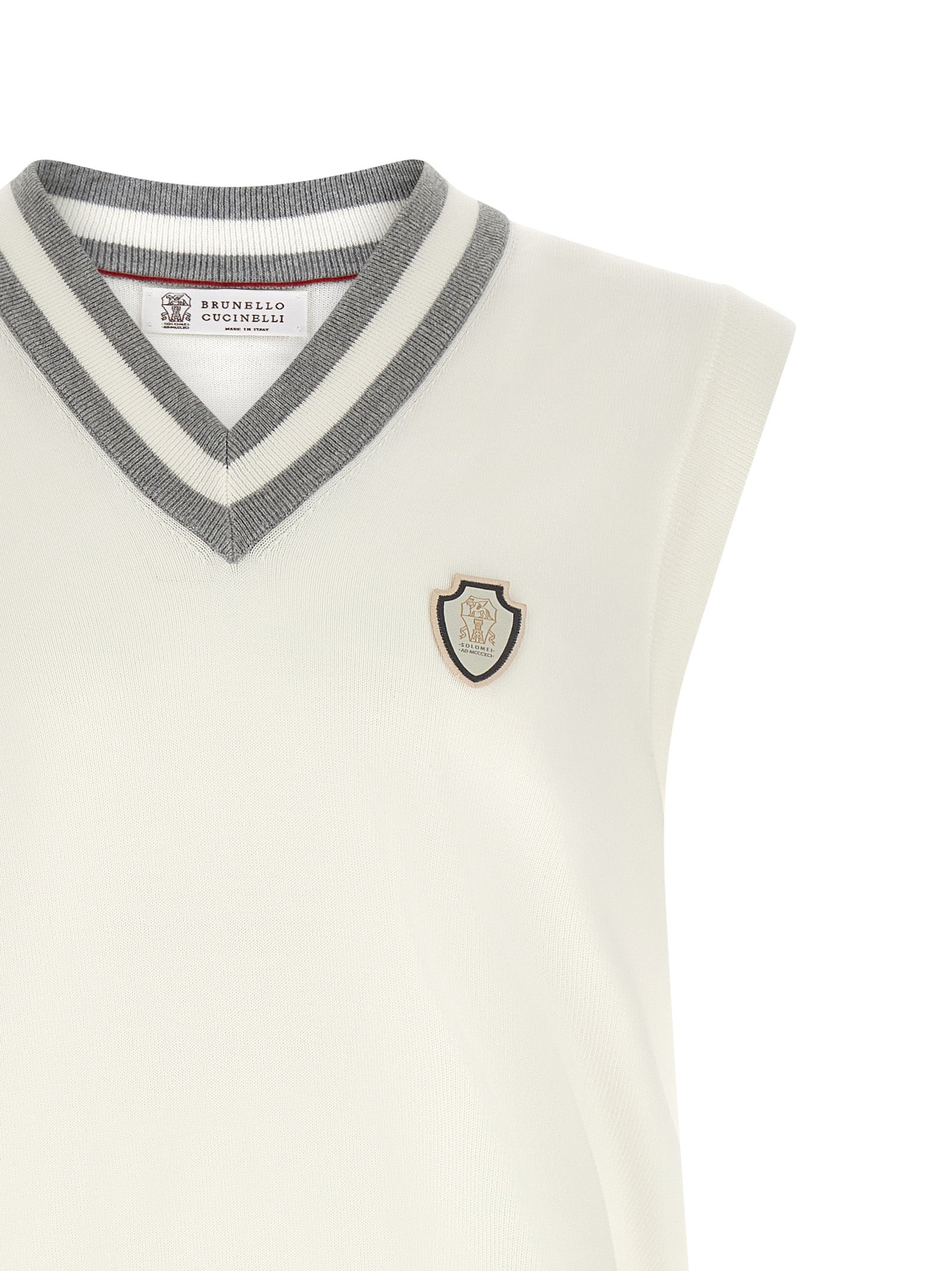 Brunello Cucinelli White Cotton Sweatshirt