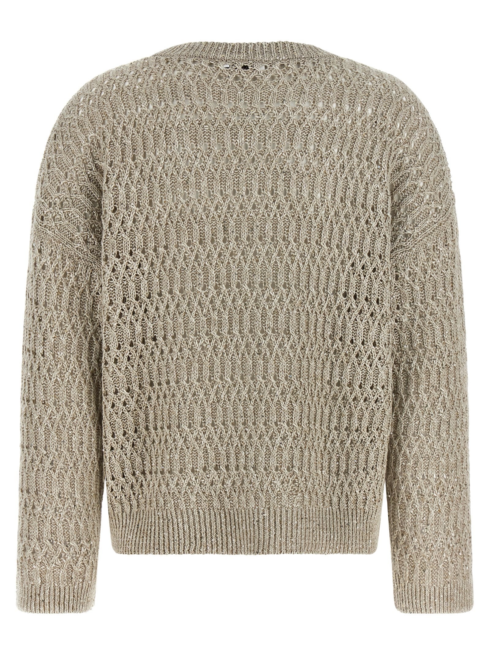 Brunello Cucinelli Beige Linen Cardigan