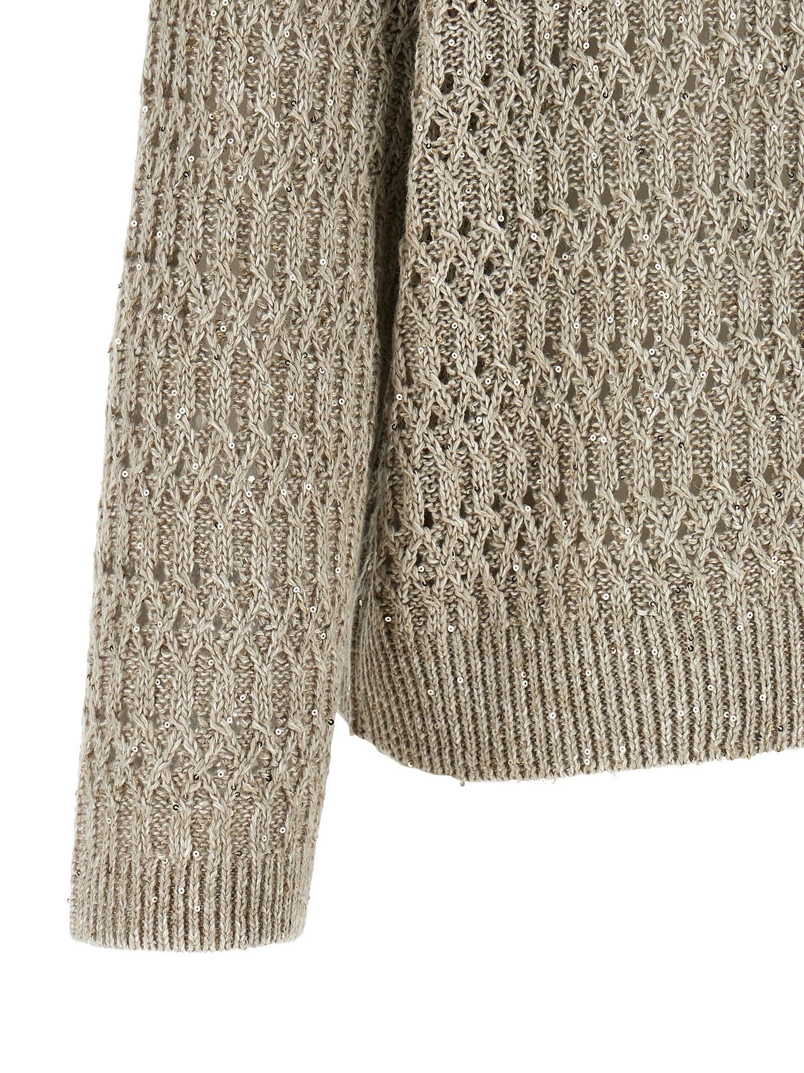 Brunello Cucinelli Beige Linen Cardigan