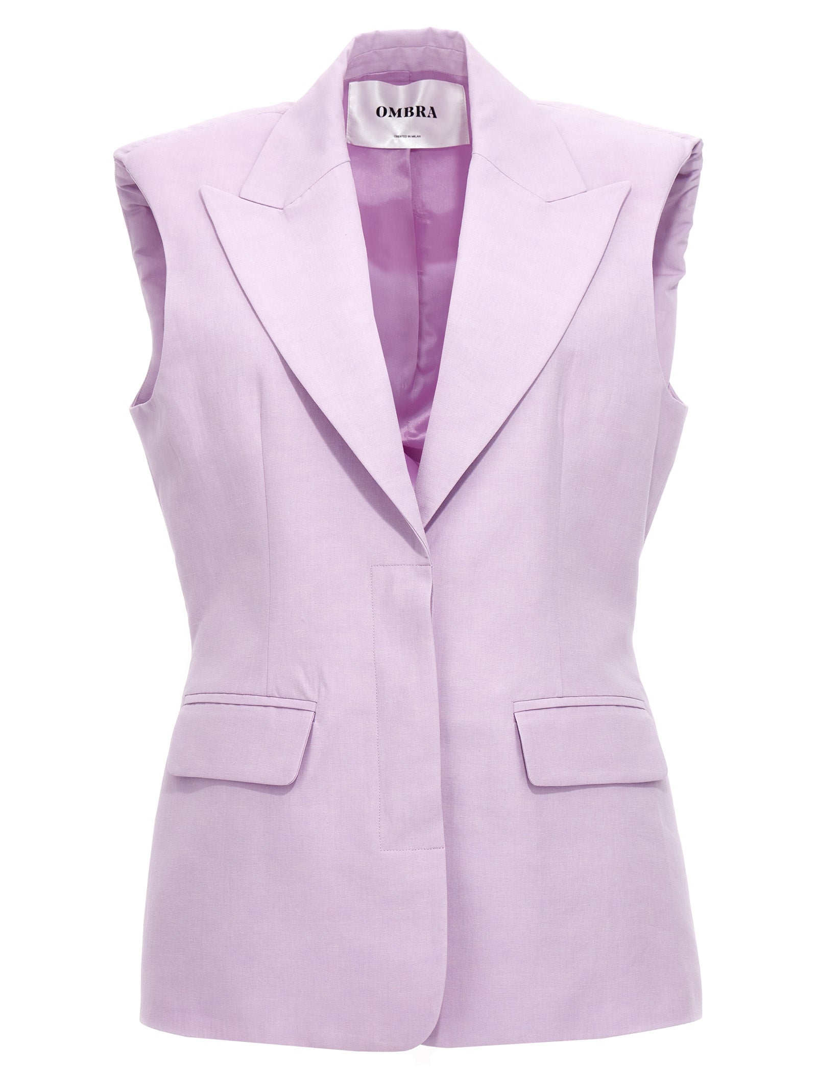 OMBRA MILANO Purple Cotton Blazer