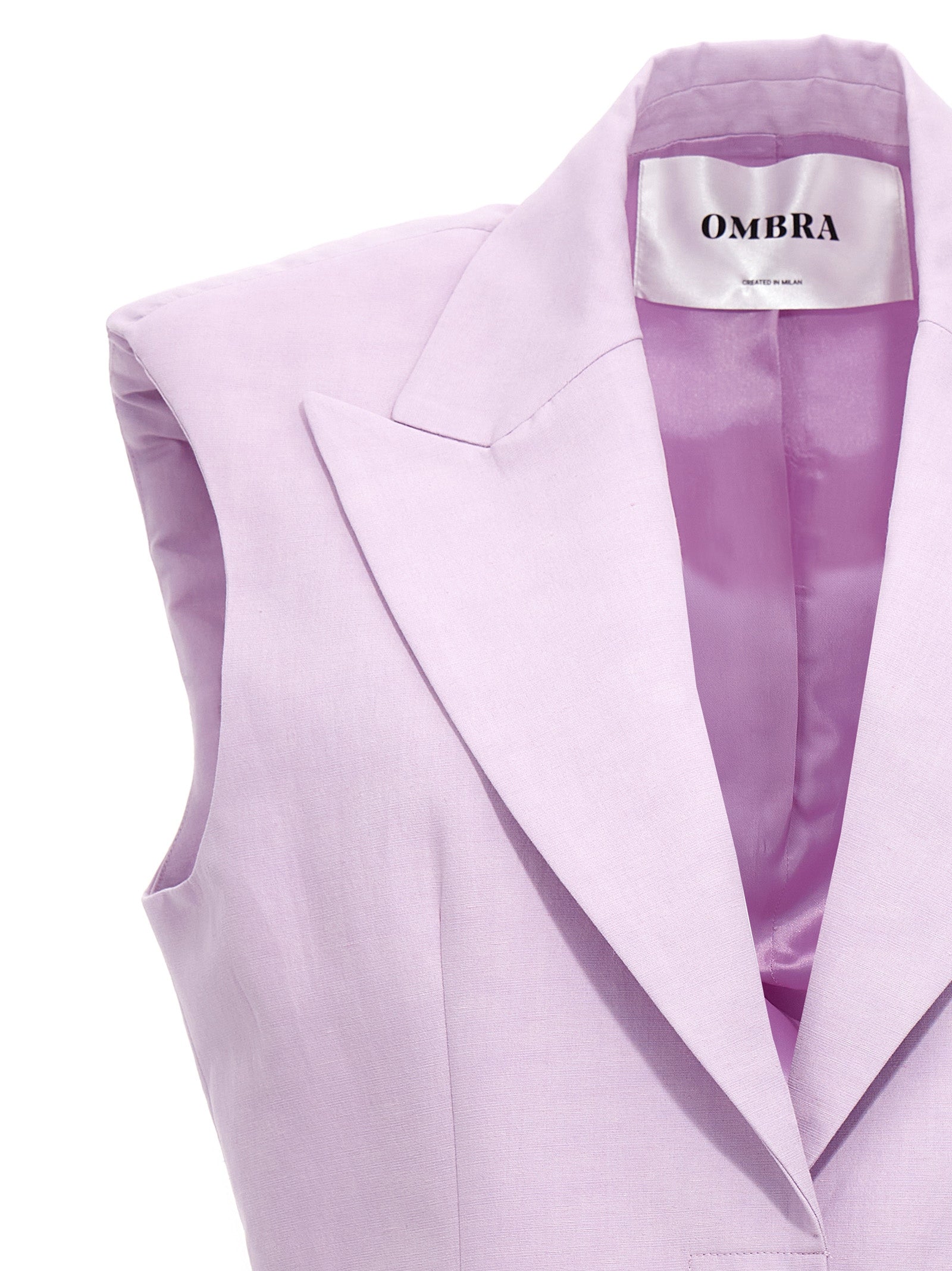 OMBRA MILANO Purple Cotton Blazer