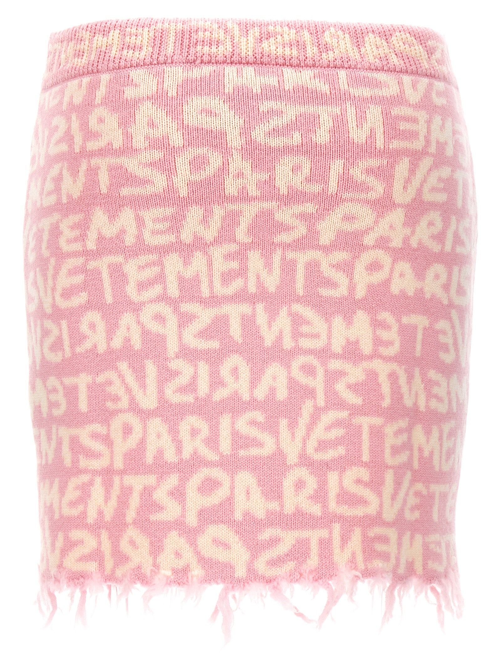 Vetements Multicolor Merino Wool Long Skirt