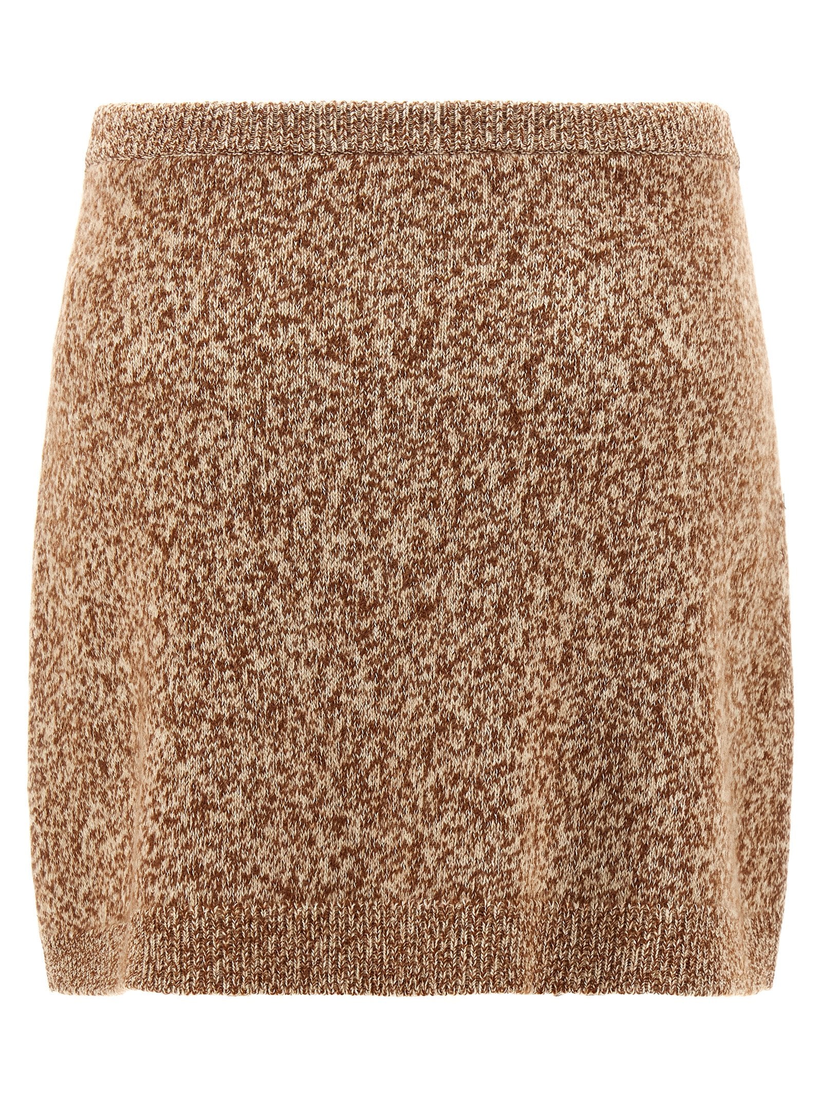 Versace Multicolor Virgin Wool Long Skirt