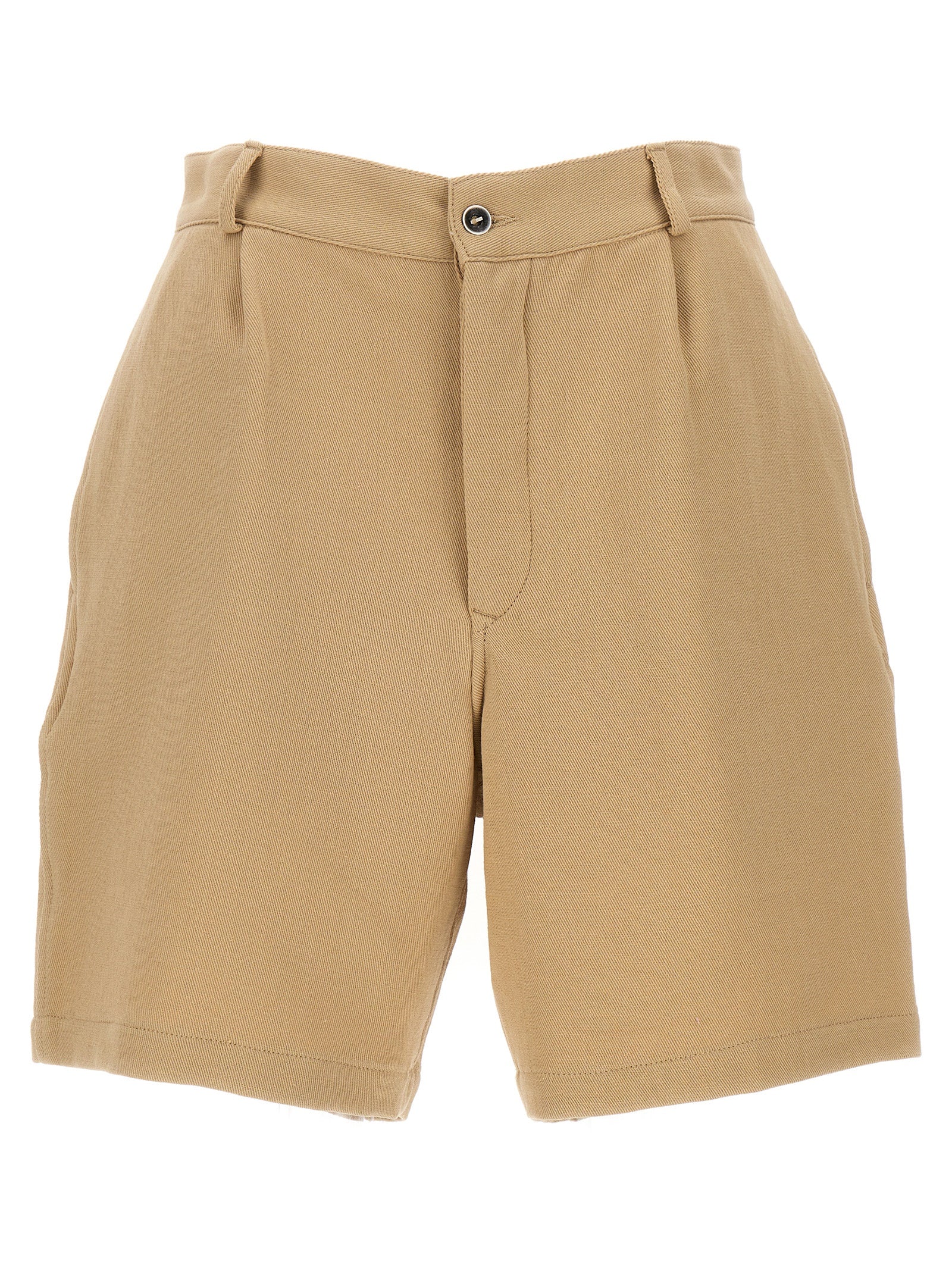 Fortela Beige Cotton Bermuda Shorts