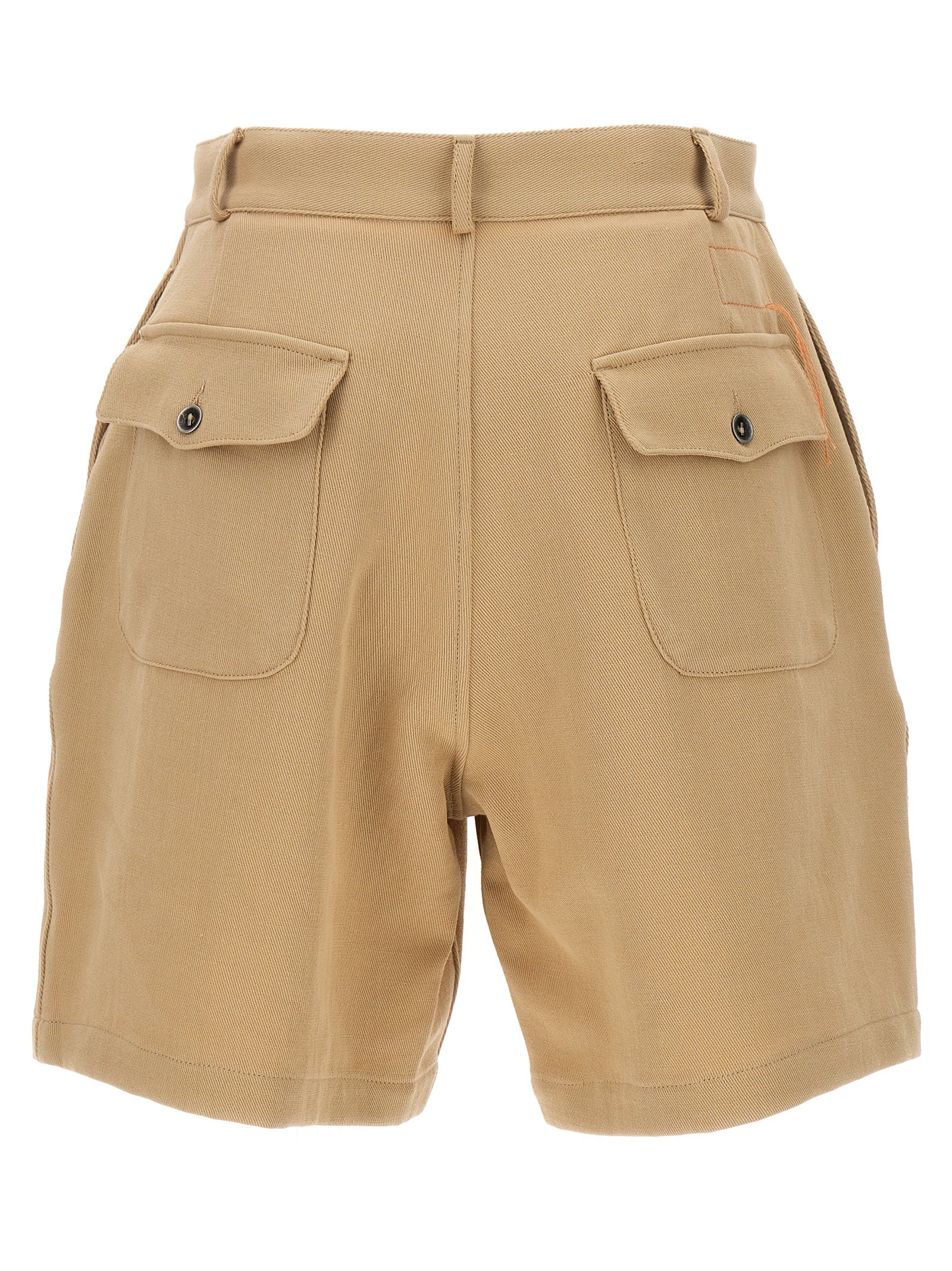 Fortela Beige Cotton Bermuda Shorts