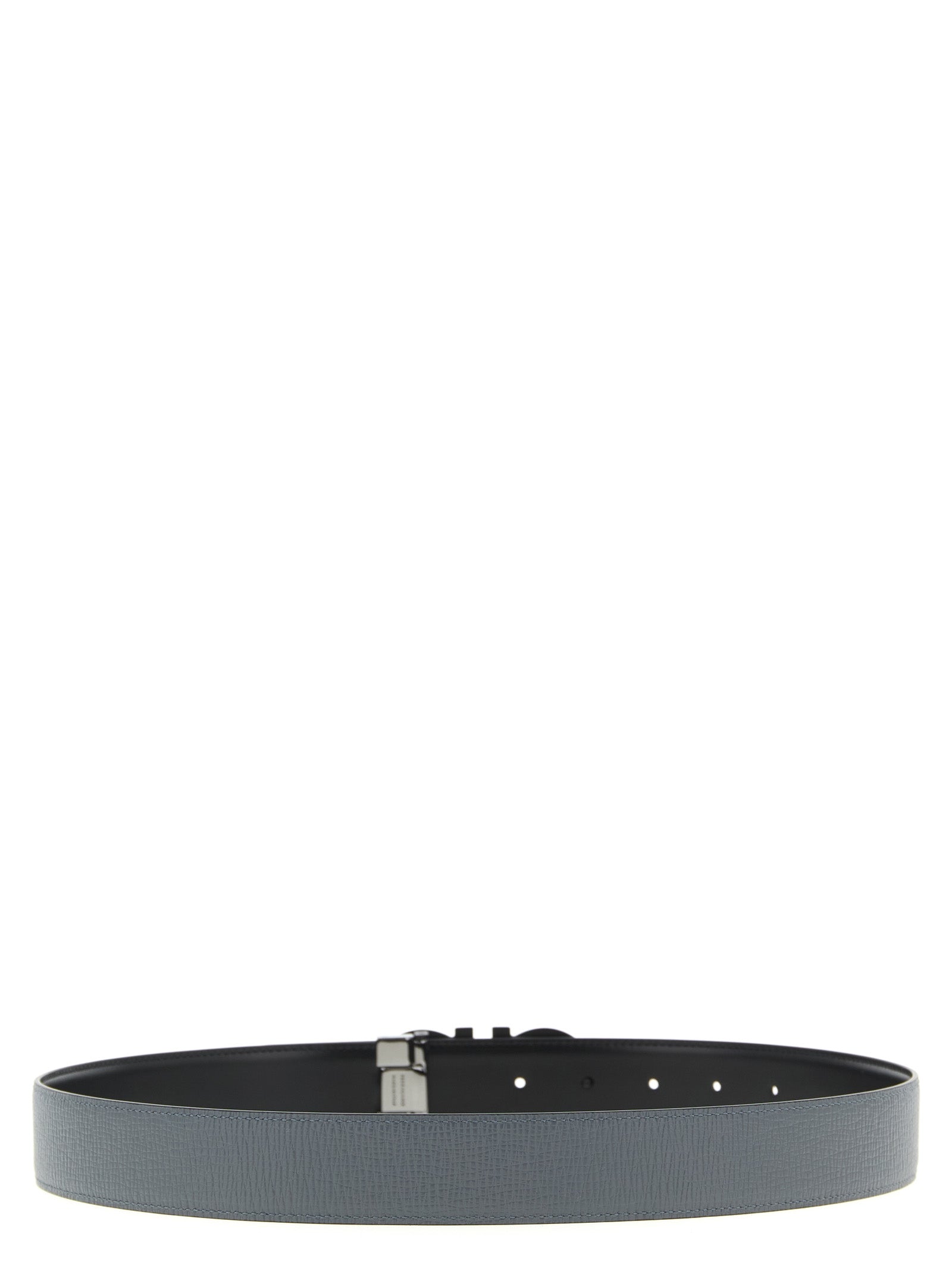 Ferragamo Gray Calfskin Regular Belt