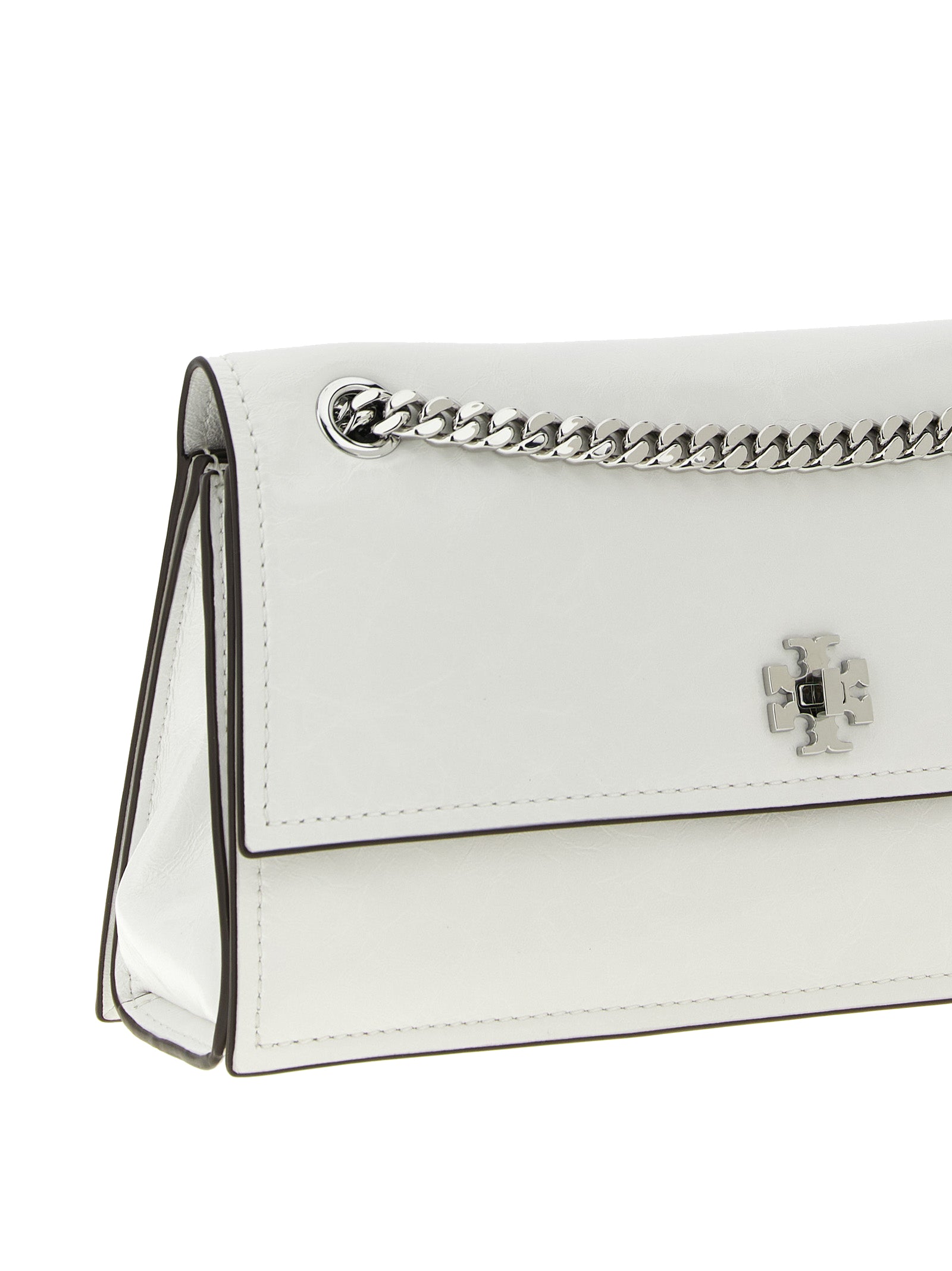 Tory Burch White Lamb Leather Shoulder Bag