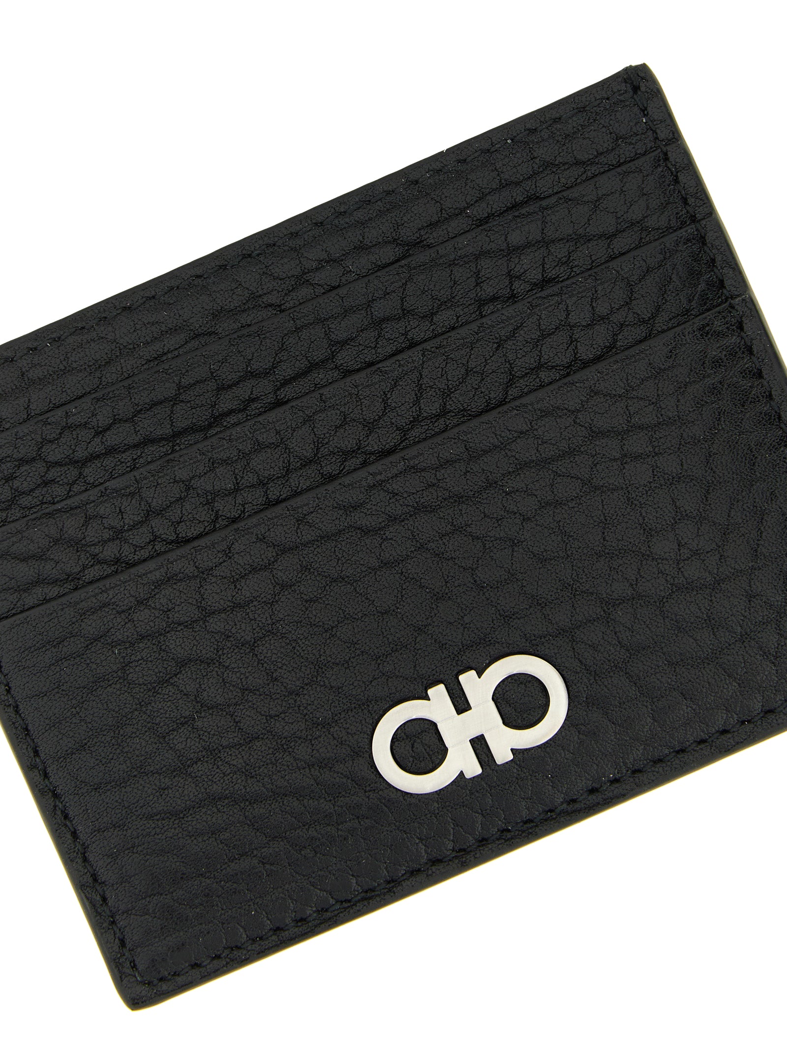 Ferragamo Black Calfskin Cardholder