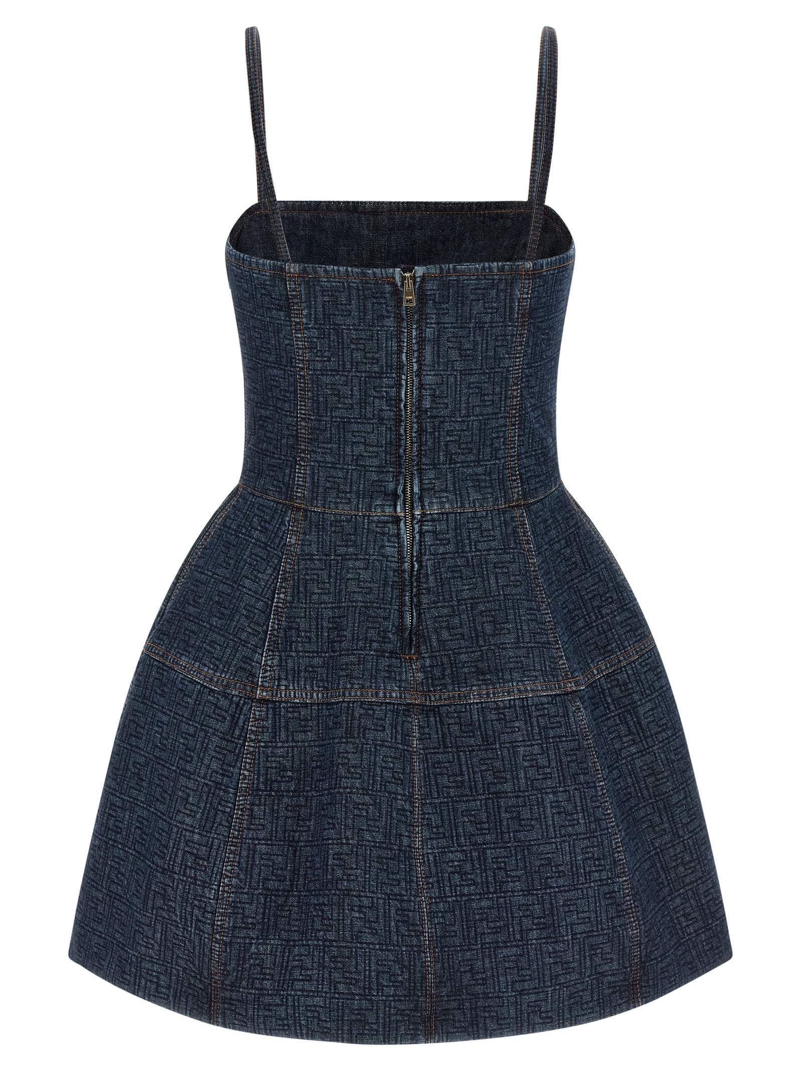 Fendi Blue Cotton Short Dress