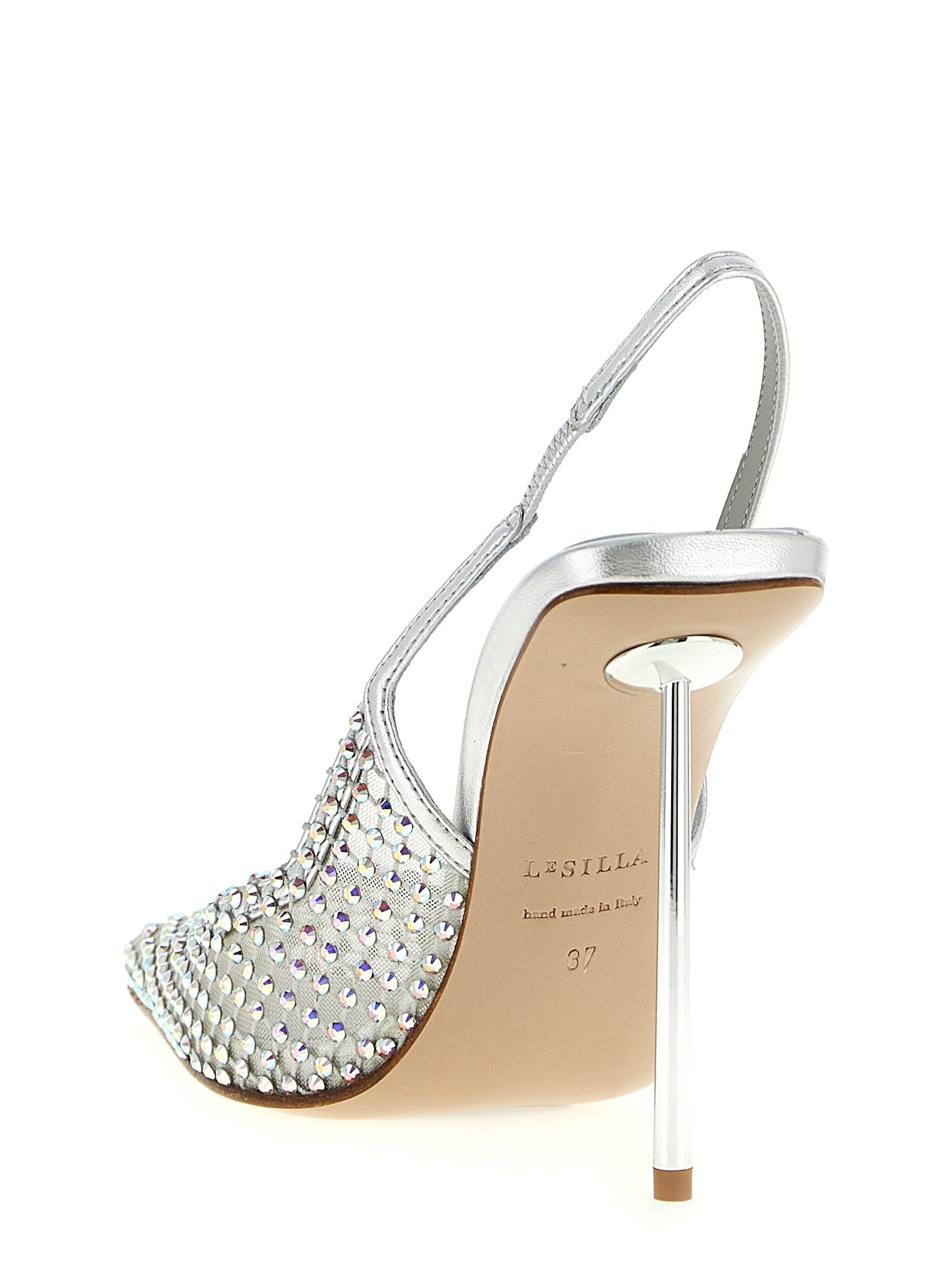 LE SILLA Silver Polyester High Heel Pumps