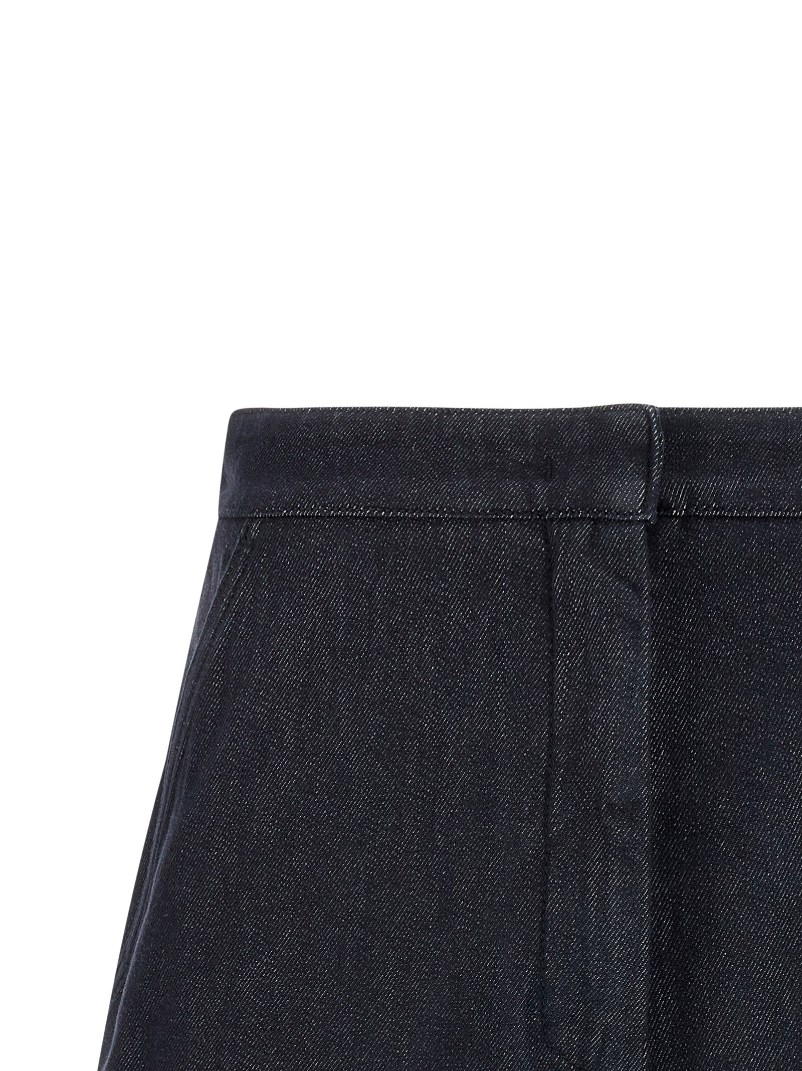 Max Mara Blue Cotton Bermuda Shorts