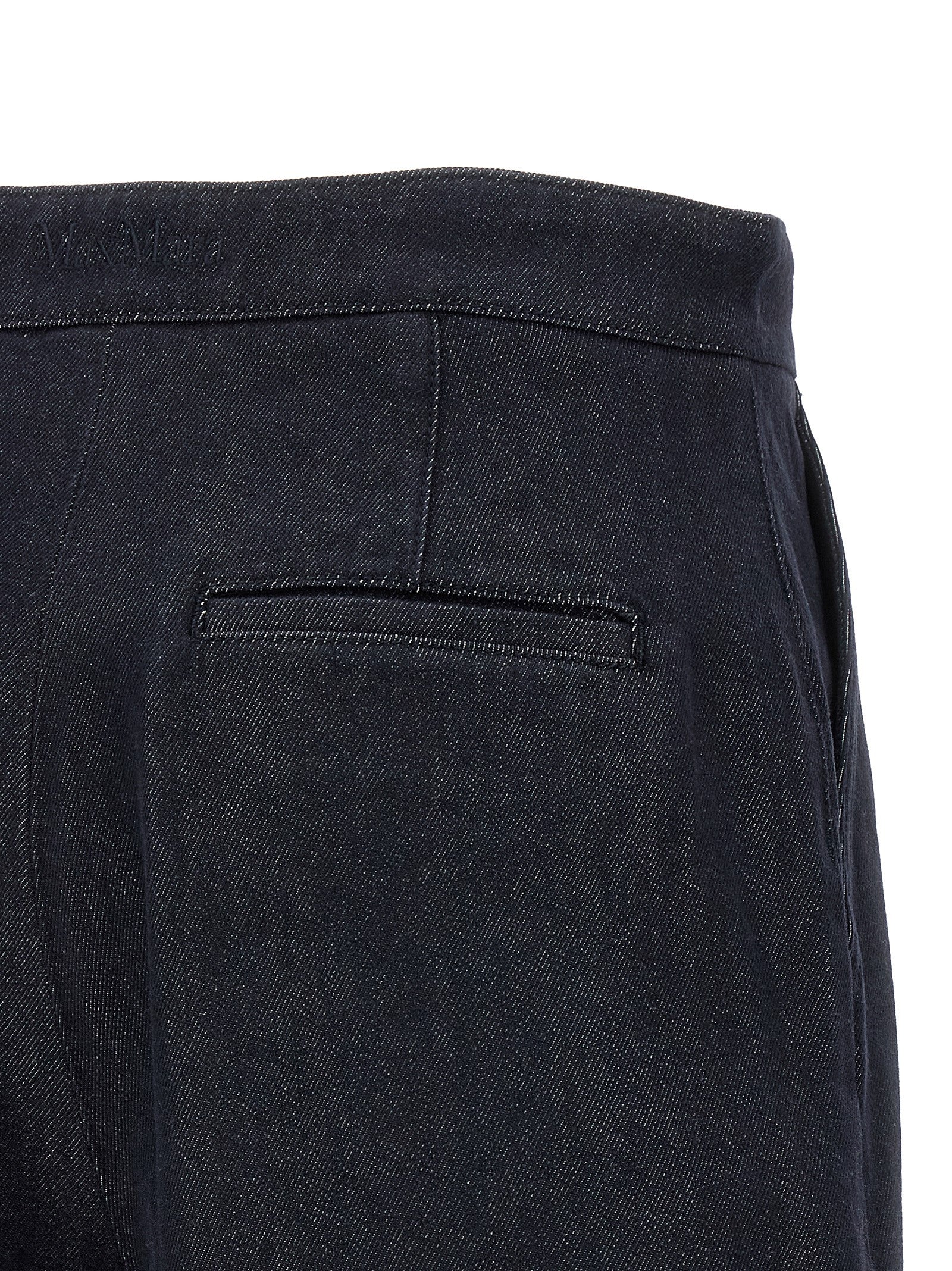 Max Mara Blue Cotton Bermuda Shorts