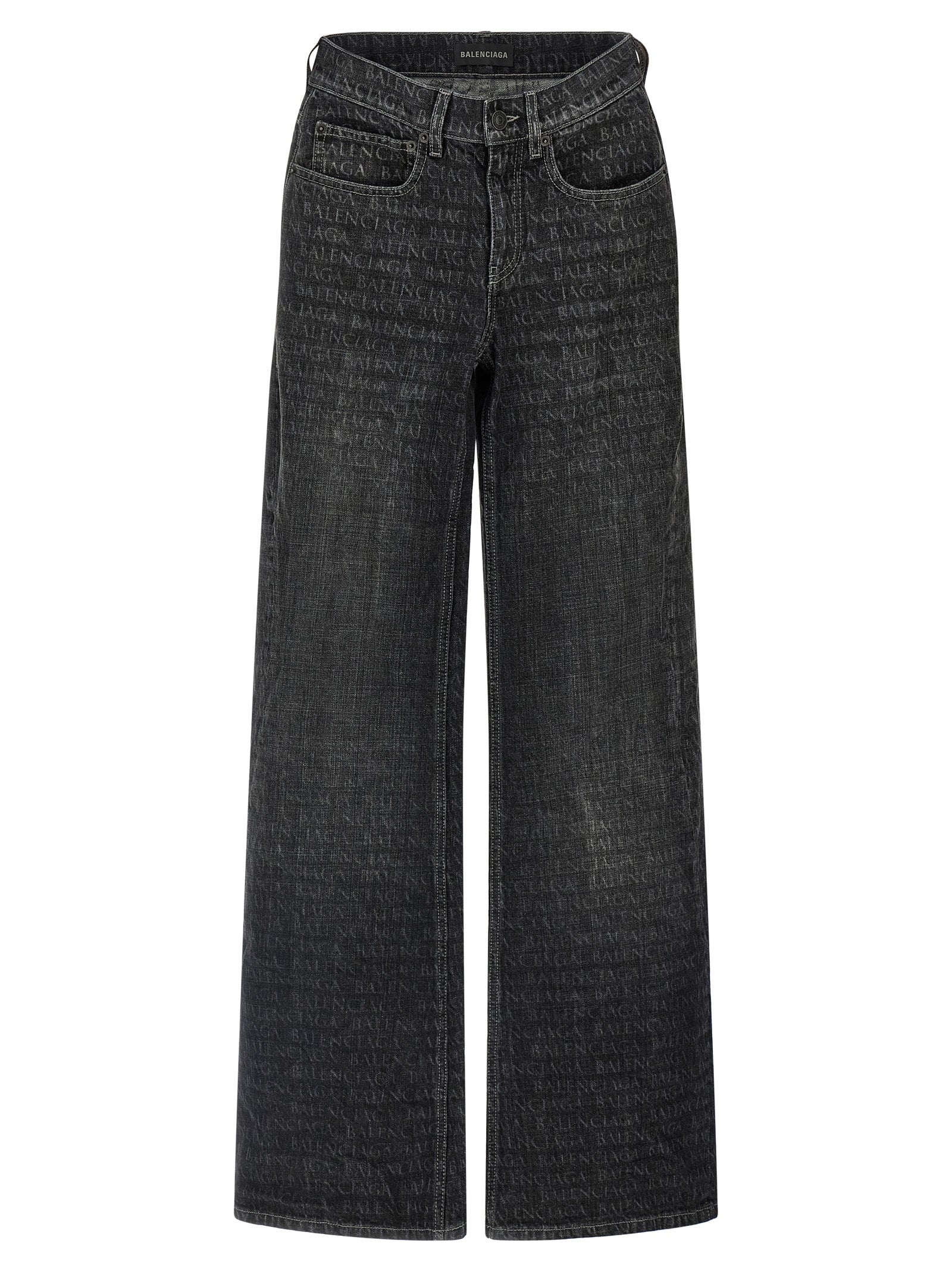 Balenciaga Black Cotton Flared Jeans