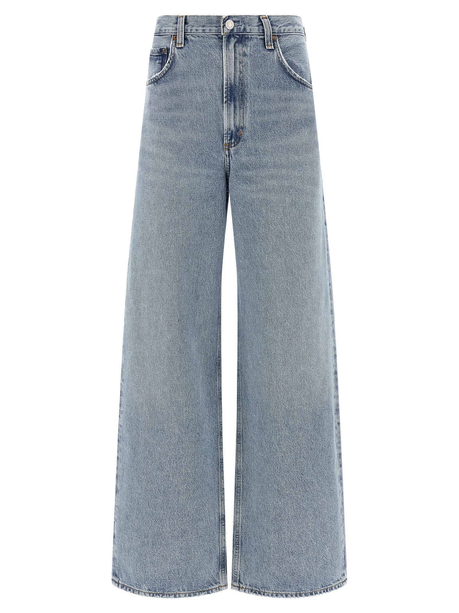 Agolde Blue Cotton Tapered Jeans