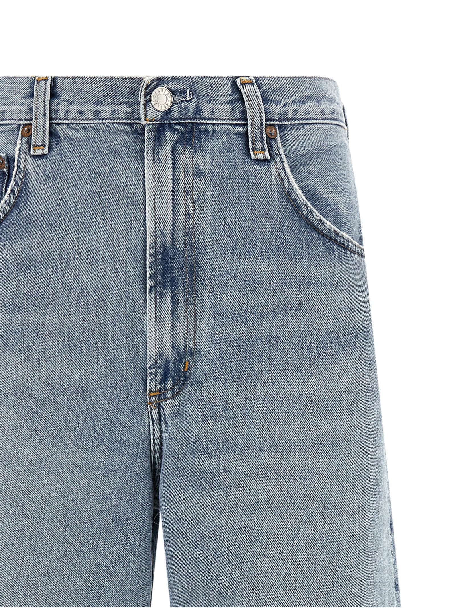 Agolde Blue Cotton Tapered Jeans