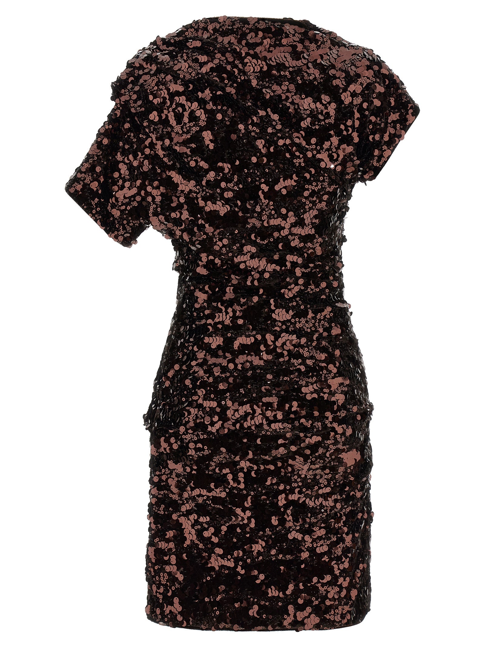 Ganni Brown Polyester Short Dress