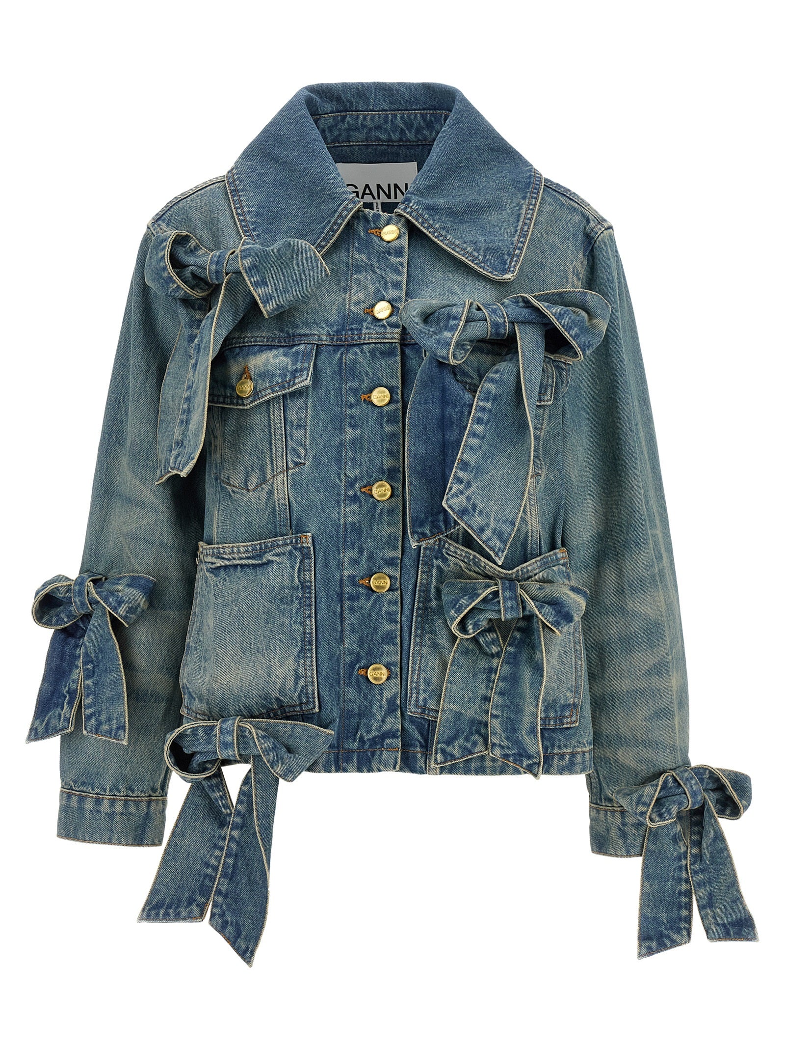 Ganni Blue Organic Cotton Denim Jacket