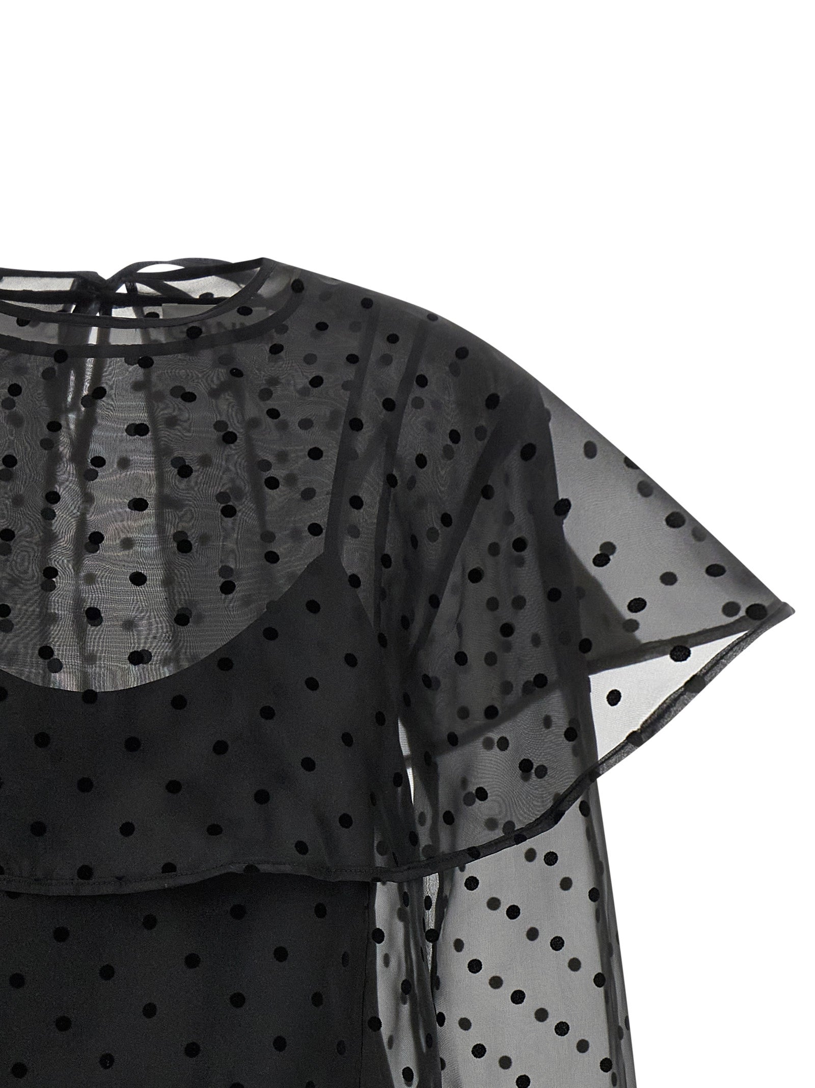 Ganni Black Recycled Polyester Short Dress