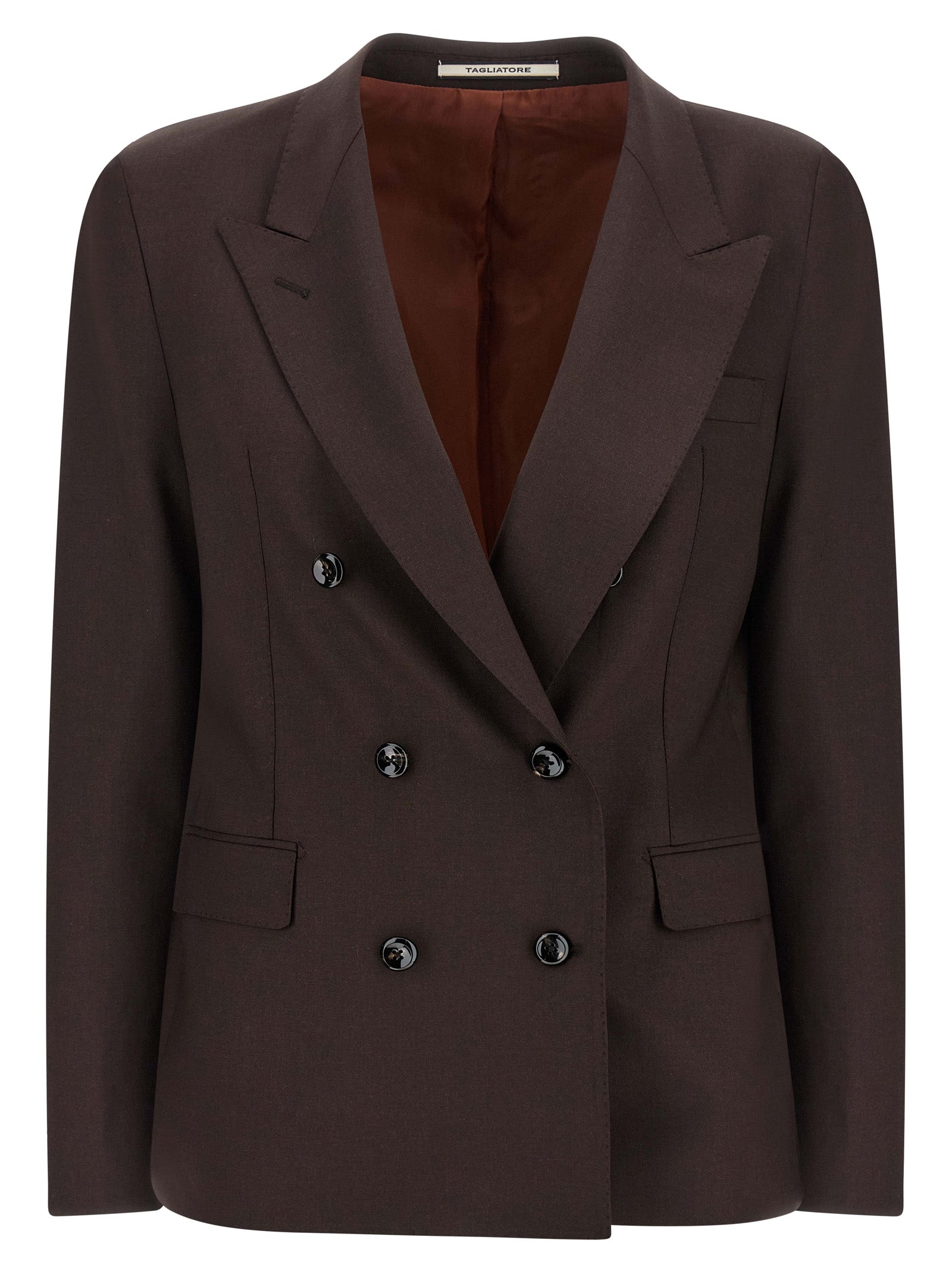 Tagliatore Brown Virgin Wool Blazer