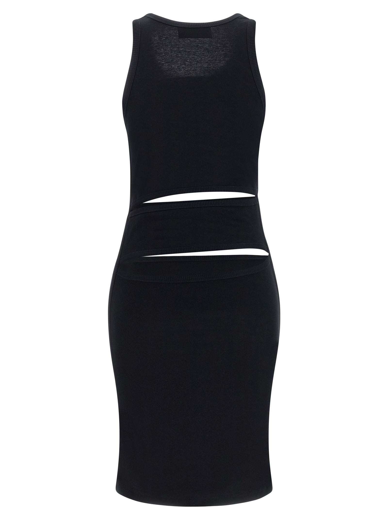Coperni Black Organic Cotton Short Dress