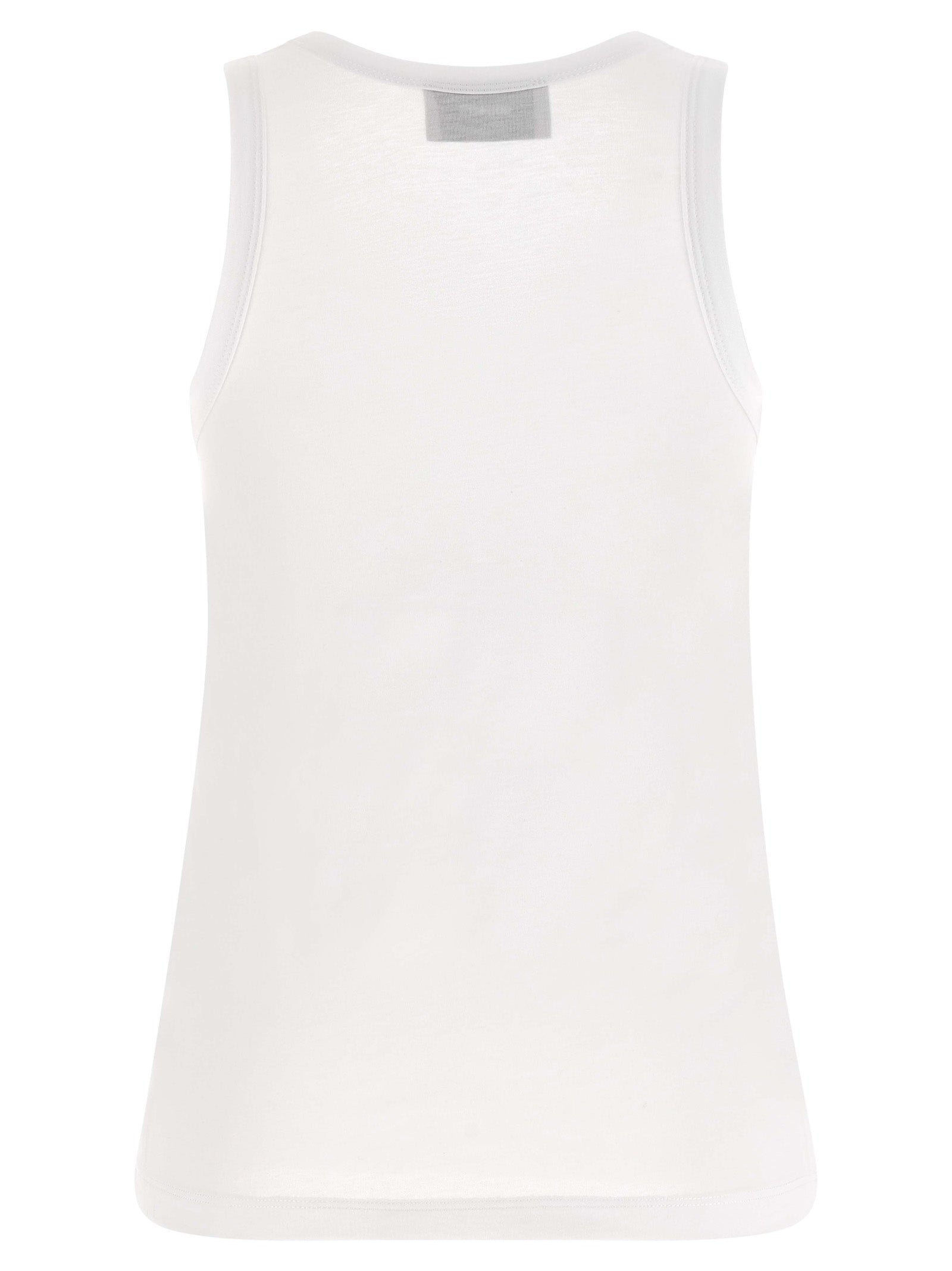 Coperni White Cotton Sleeveles T-Shirt