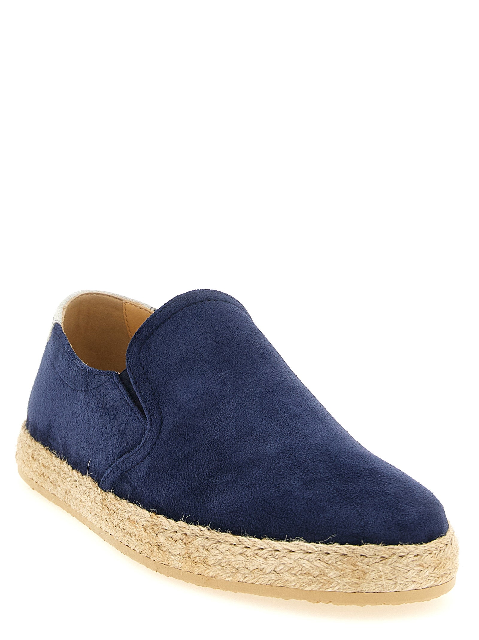 Brunello Cucinelli Blue Calfskin Espadrilles