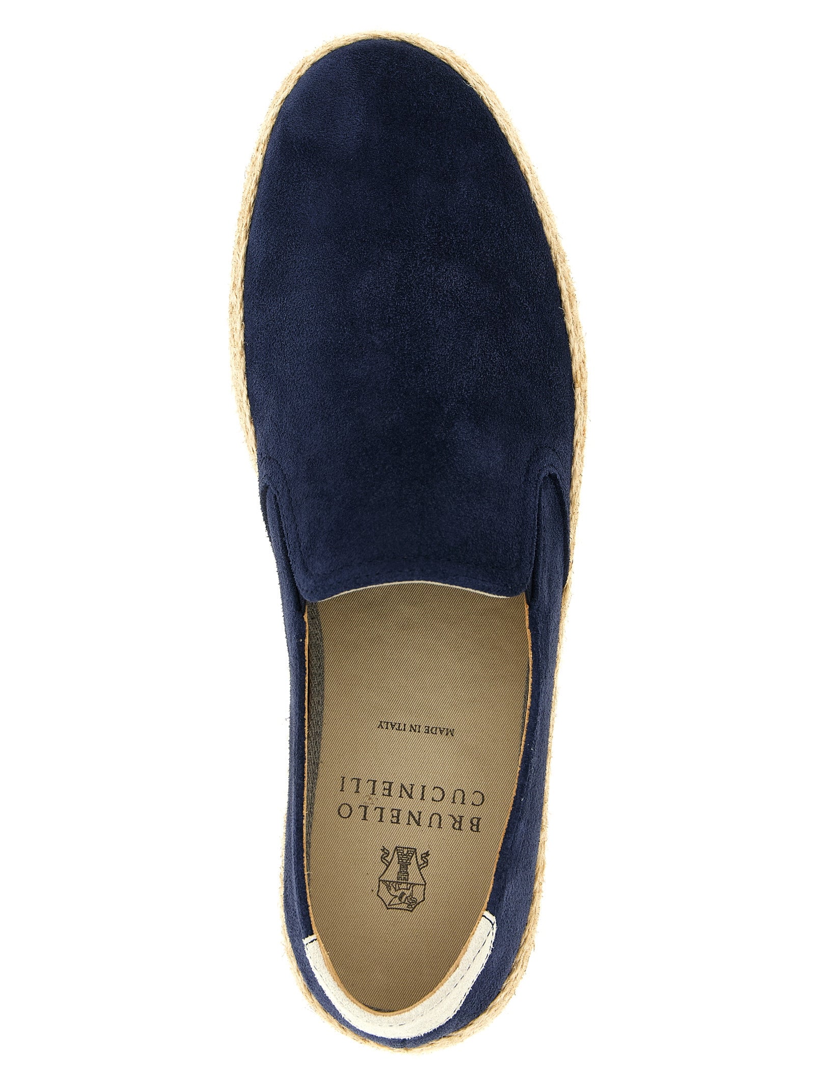 Brunello Cucinelli Blue Calfskin Espadrilles